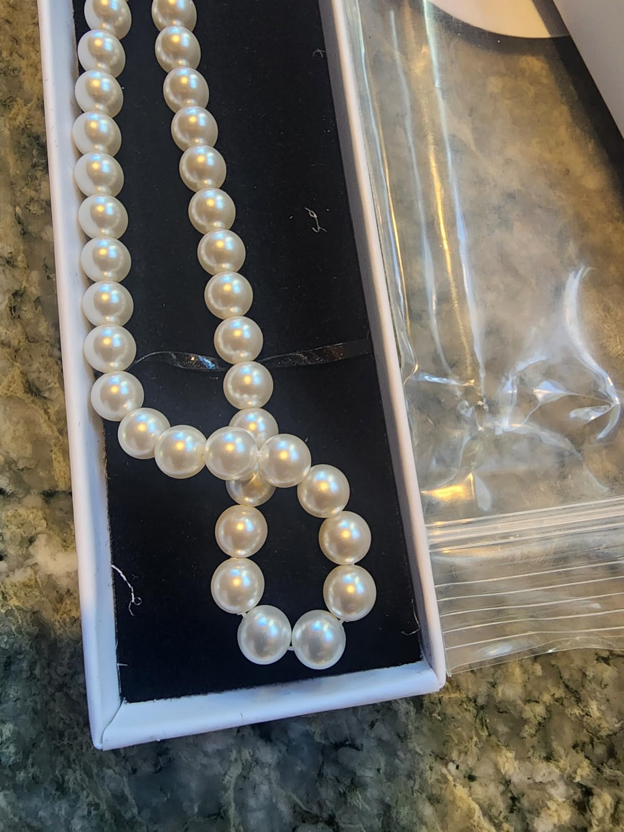 Ritach Pearl Necklaces for Women - Real Gold Plated Dainty Pearl Necklace Daisy Round Drop Pearl Choker Necklace Layered Gold Necklace for Women Teen Girls Bridesmaid Wedding Birthday Gifts customer photo 1