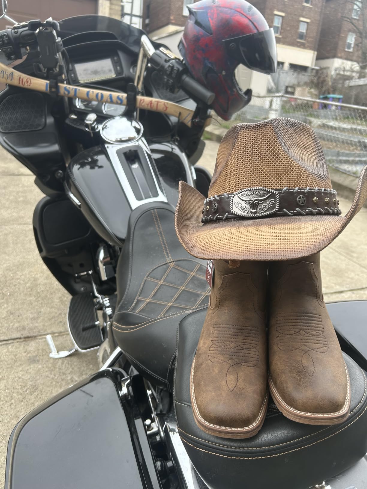 Winbird Cowboy Boots For Men Wide Square Toe Western Slip Resist Mens Boots | Vegan/Genuine Leather Patriot Pull On Chunky Heel Country Boots Spring Fall, Mens Cowboy Boots, Botas Vaqueras Para Hombre customer photo 2