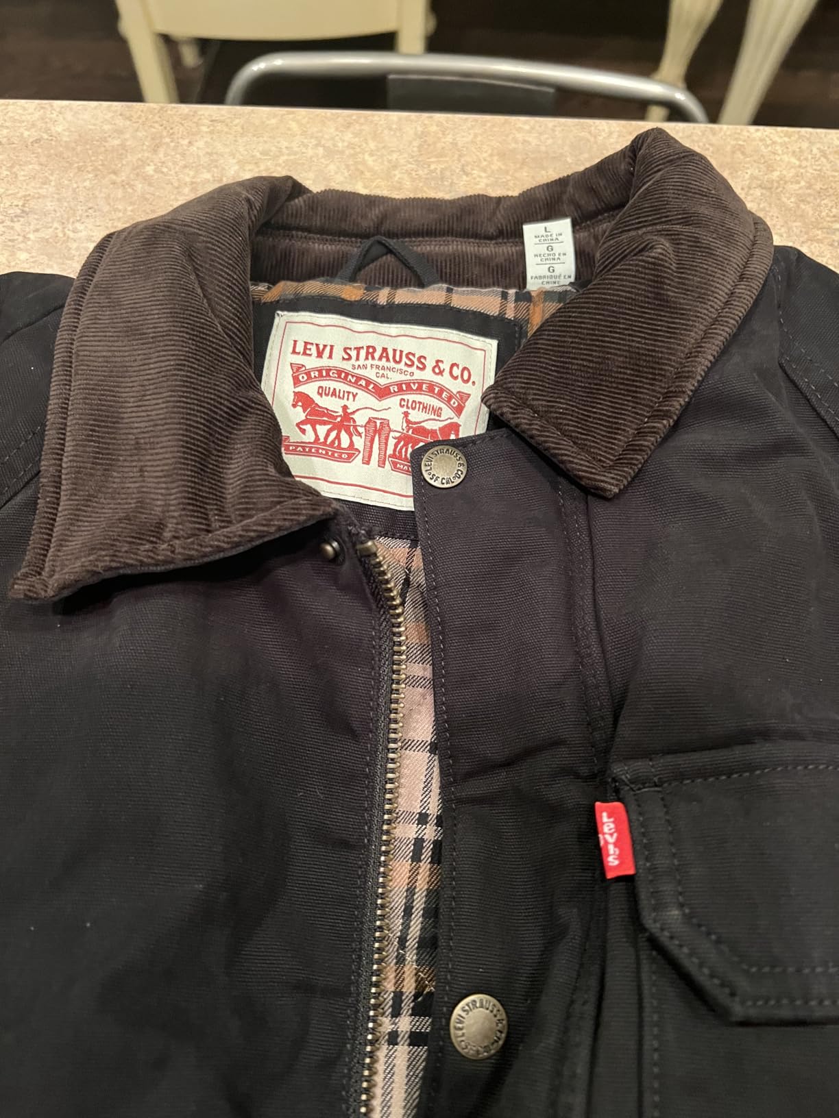 Levi's Men's Cotton Barn Jacket With Corduroy Collar customer photo 1