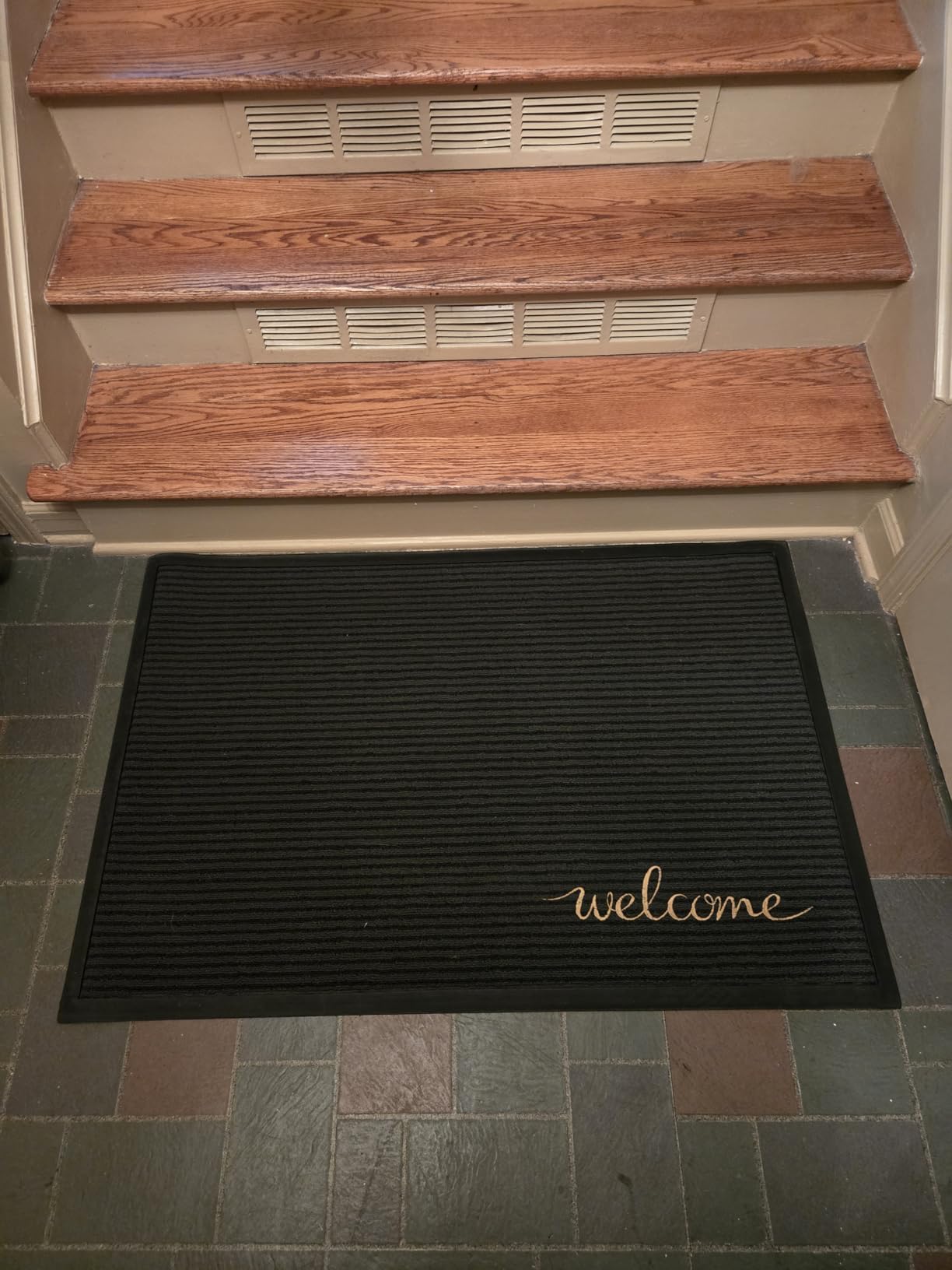 DEXI Front Door Mat Outside Entrance 24x36 Welcome Rubber Entry Doormat | Non Slip Outdoor Use Trap Dirt and Moisture Easy Clean Low Profile for Inside House Floor Entryway Exterior Patio customer photo 1