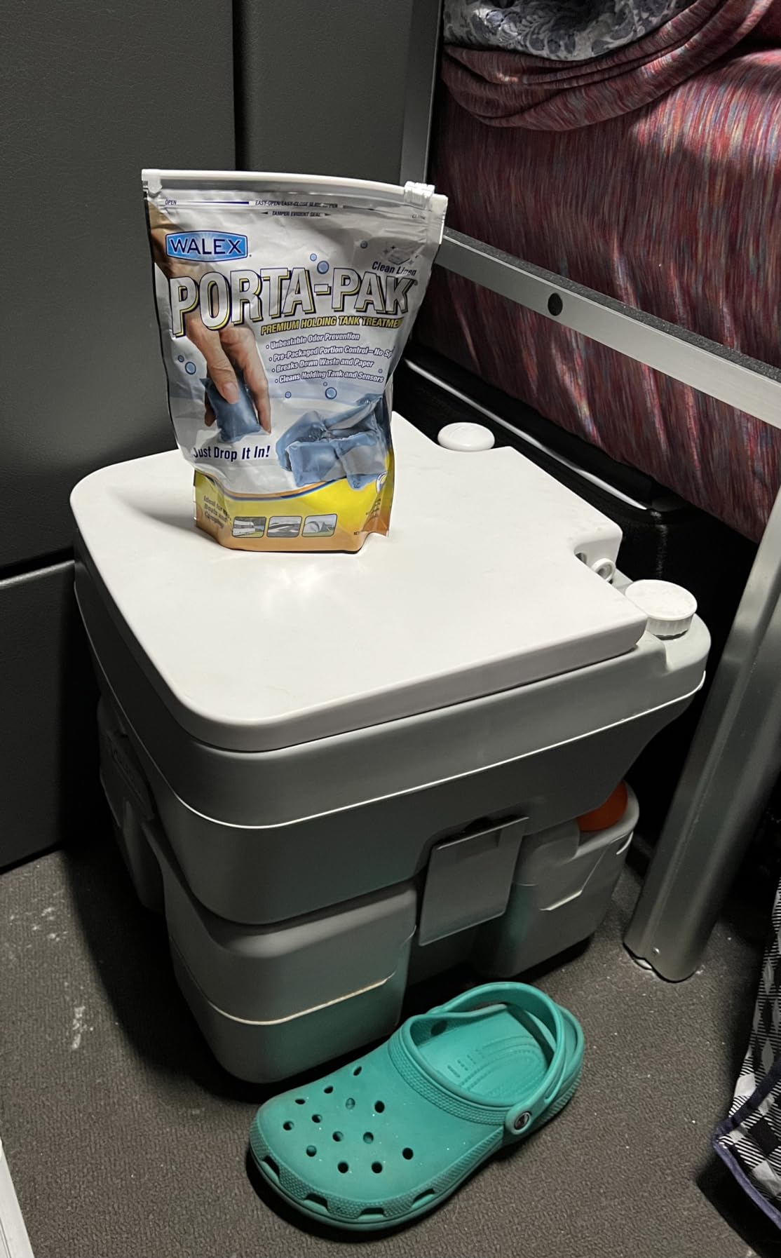Alpcour Portable Toilet - Compact Indoor & Outdoor Commode w/Travel Bag for Camping, RV, Boat - Piston Pump Flush, 6 Gallon Waste Tank, Built-In Pour Spout & Washing Sprayer for Easy Cleaning customer photo 1