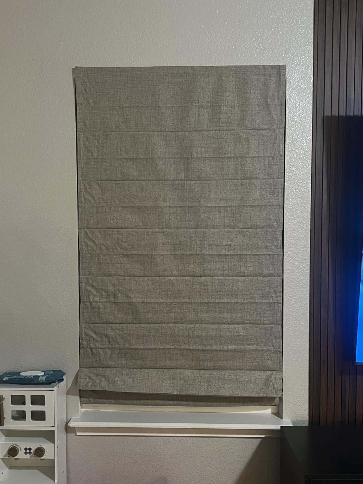 Joydeco Cordless Roman Shades, Linen Fabric Window Blinds, Thermal Insulated Blackout Blinds, Room Darkening Shades for Indoor Windows, Easy to Install, 34