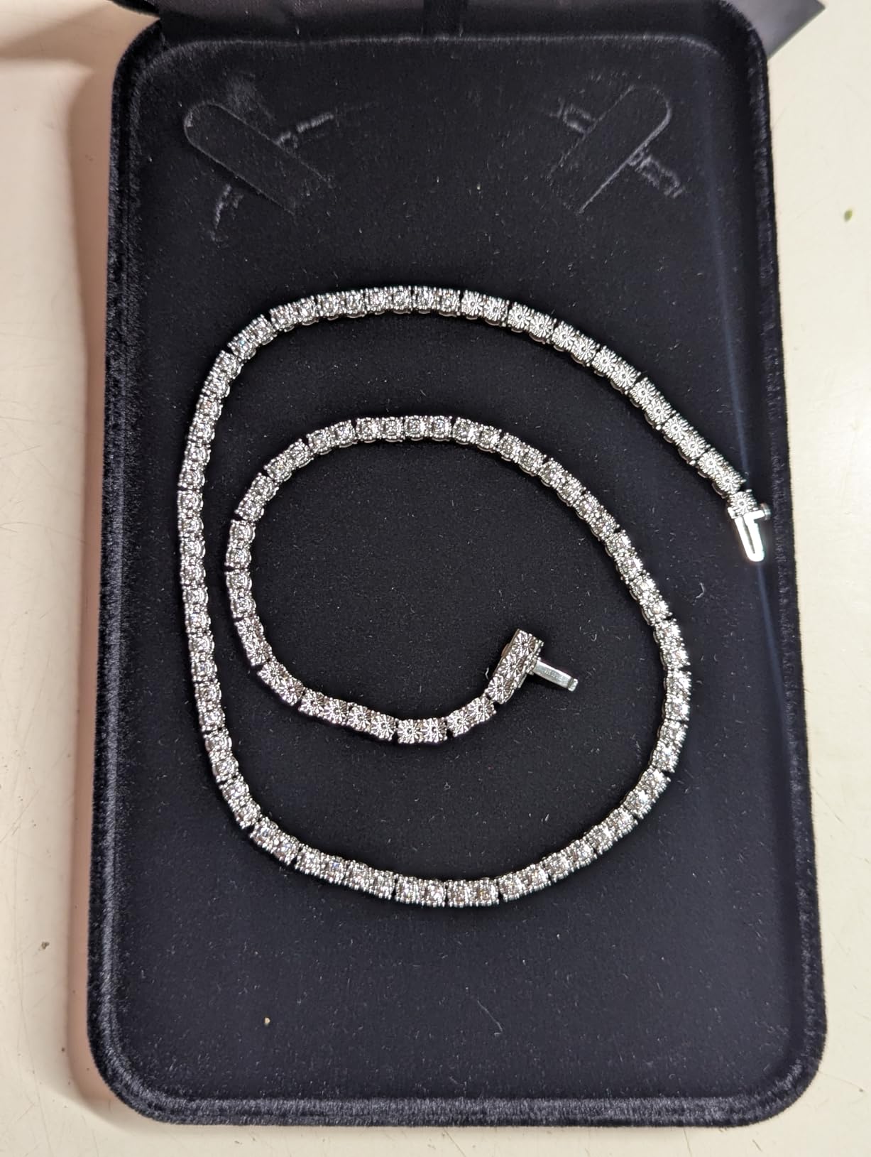 2 Carat Round Lab Grown Diamond Tennis Necklaces customer photo 2
