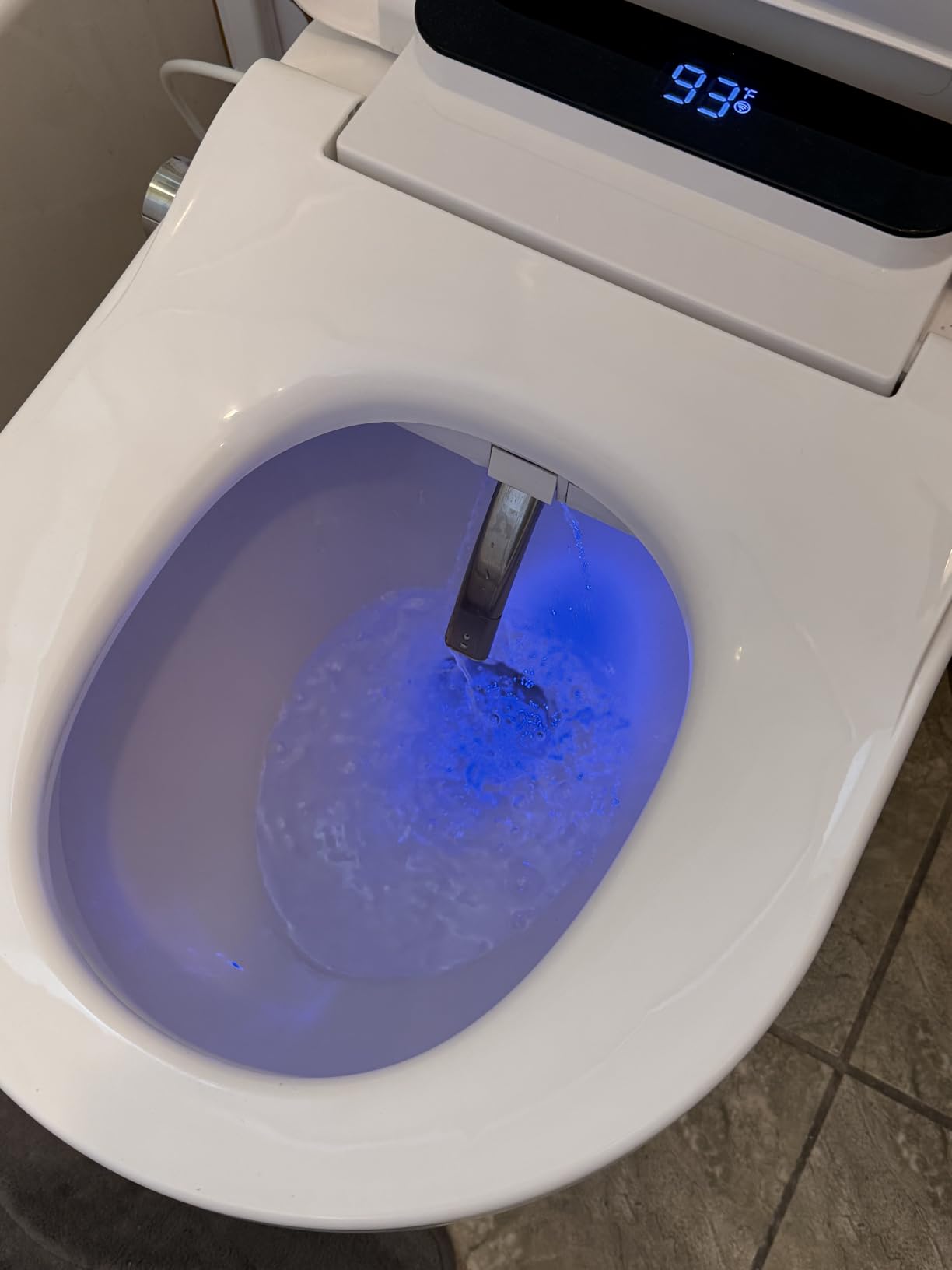 Electric Bidet Toilet Seat Elongated - Heated Seat, Warm Water & Dryer | Wireless Remote & Side Knob Dual Control, Self-Cleaning Nozzle, Slow-Close Lid, LED Display, Night Light, Easy DIY Install customer photo 1