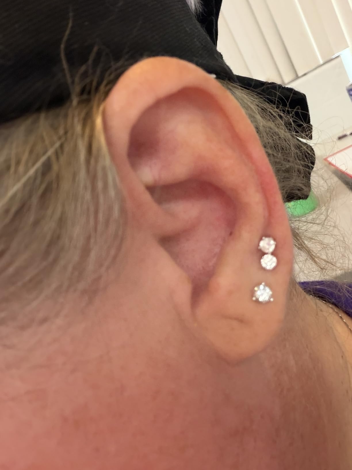 Belacqua Lab Grown Diamond Stud Earrings in 14K White Gold, Round Cut, 1/4 to 4 Carat, F-Color, VS-Clarity, 4 Prong Setting, Push Back, Jewelry for Women, Gift Box Included customer photo 2