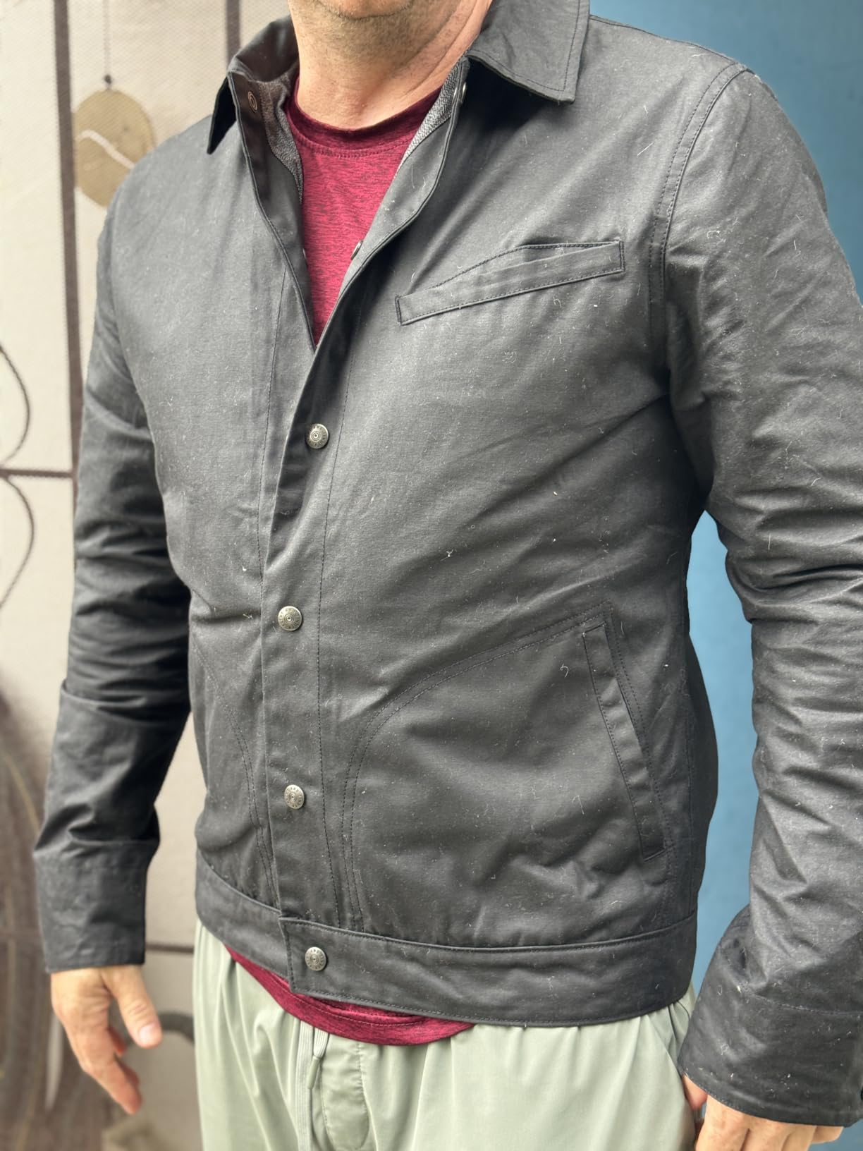 Huckberry Flint and Tinder James Waxed Snap Jacket customer photo 2