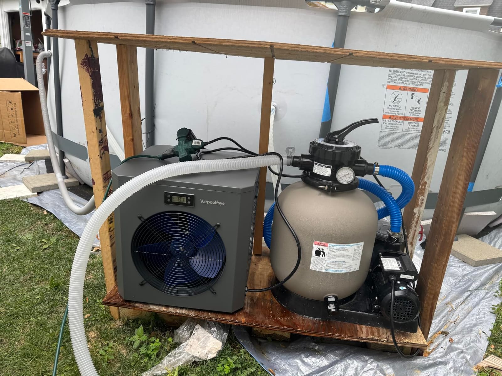 140,000 Btu Electric Pool Heat Pump for Inground Pools 220V | 42,000 Gallon Inverter Pool Heater For Above Ground Pool With High COP 12.8 Energy Save 45% WiFi App Control 47dB customer photo 2