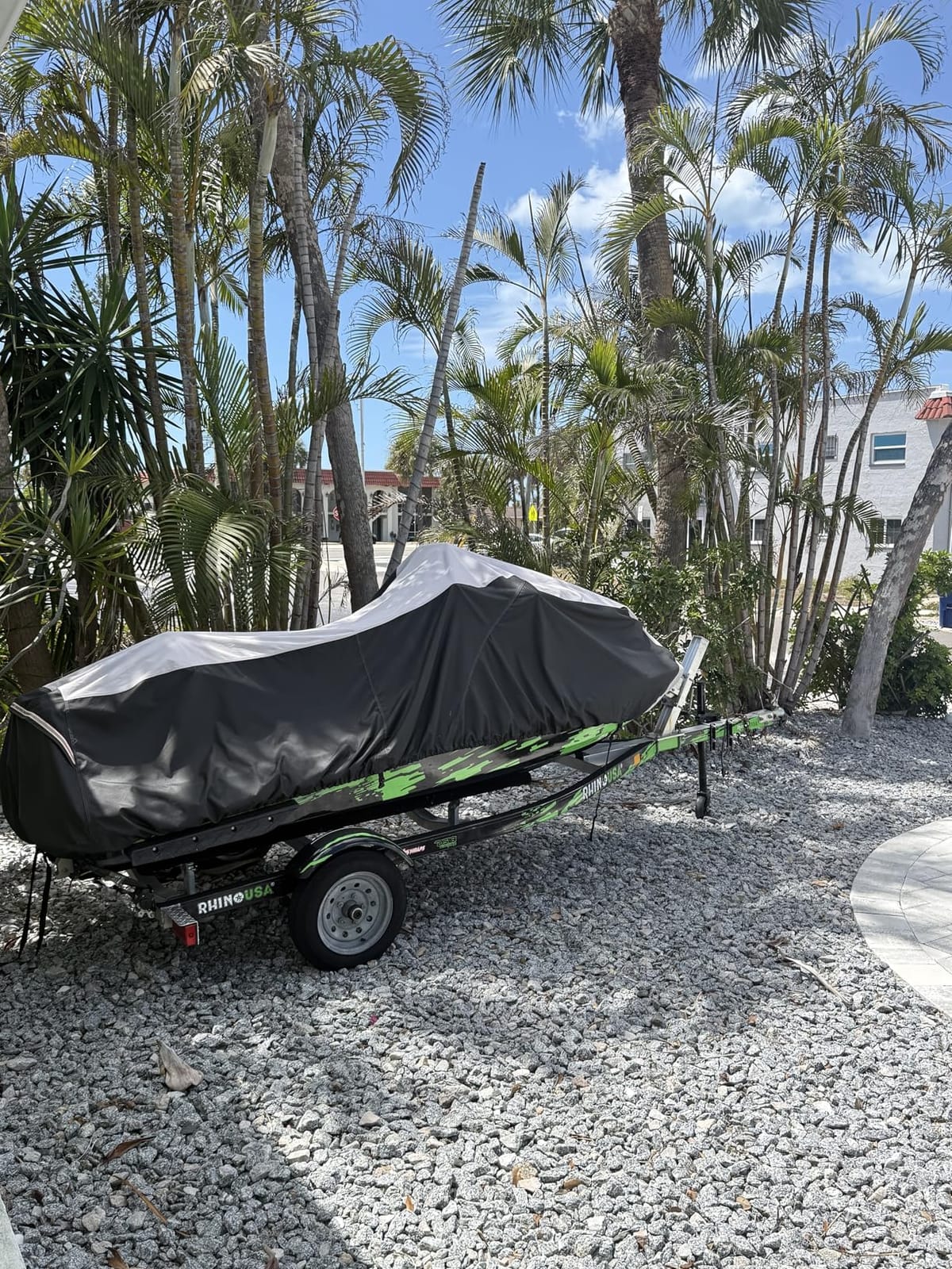 1200D Solution-Dyed 3 Seater Jet Ski Cover with Storage Bag | 100% Waterproof Anti-UV Trailerable Cover, Universal Fit for 126