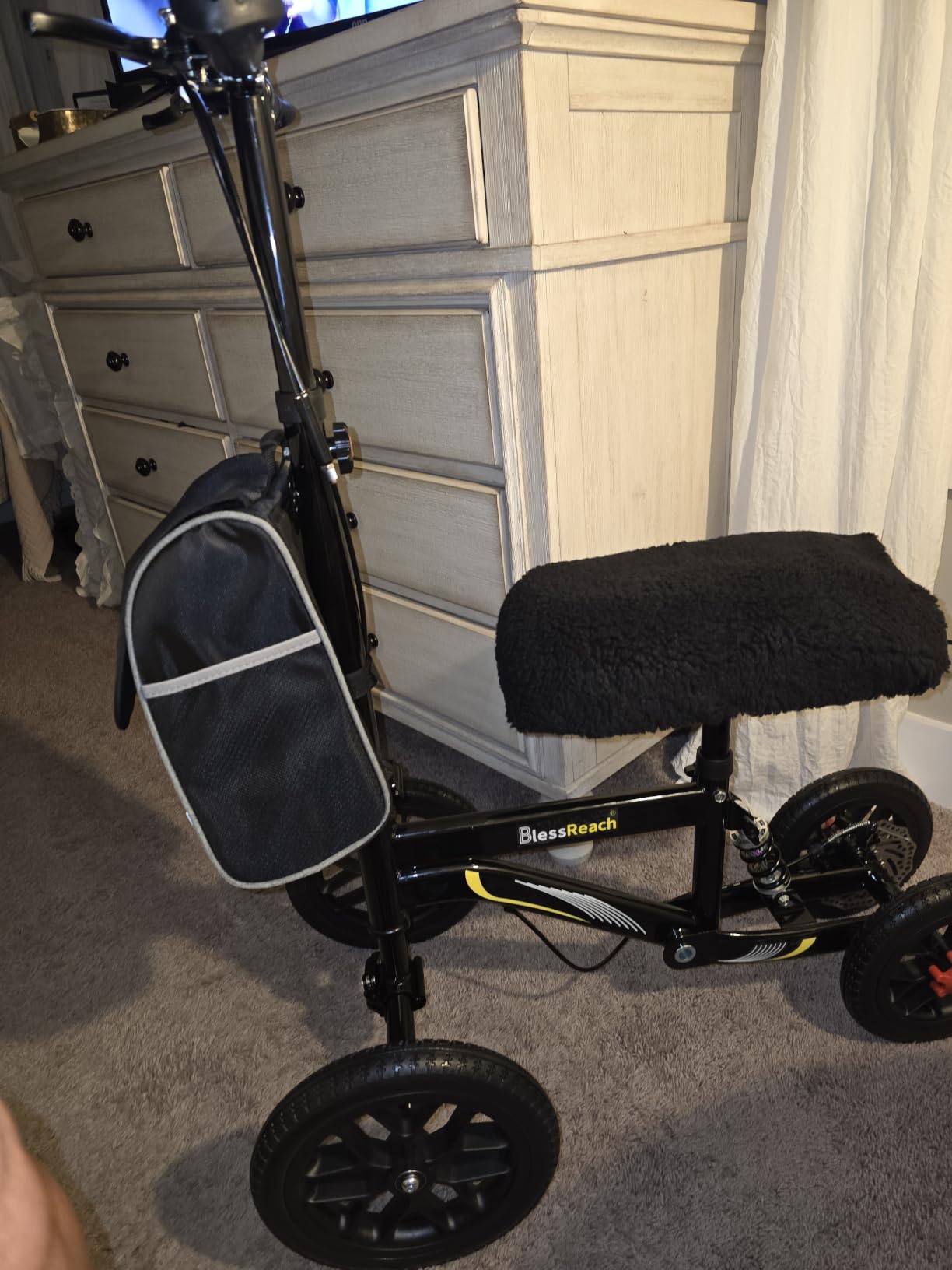 BlessReach All Terrain Knee Walker Scooter for Adults for Foot Injuries | 300lbs Foldable Leg Knee Scooter, 11