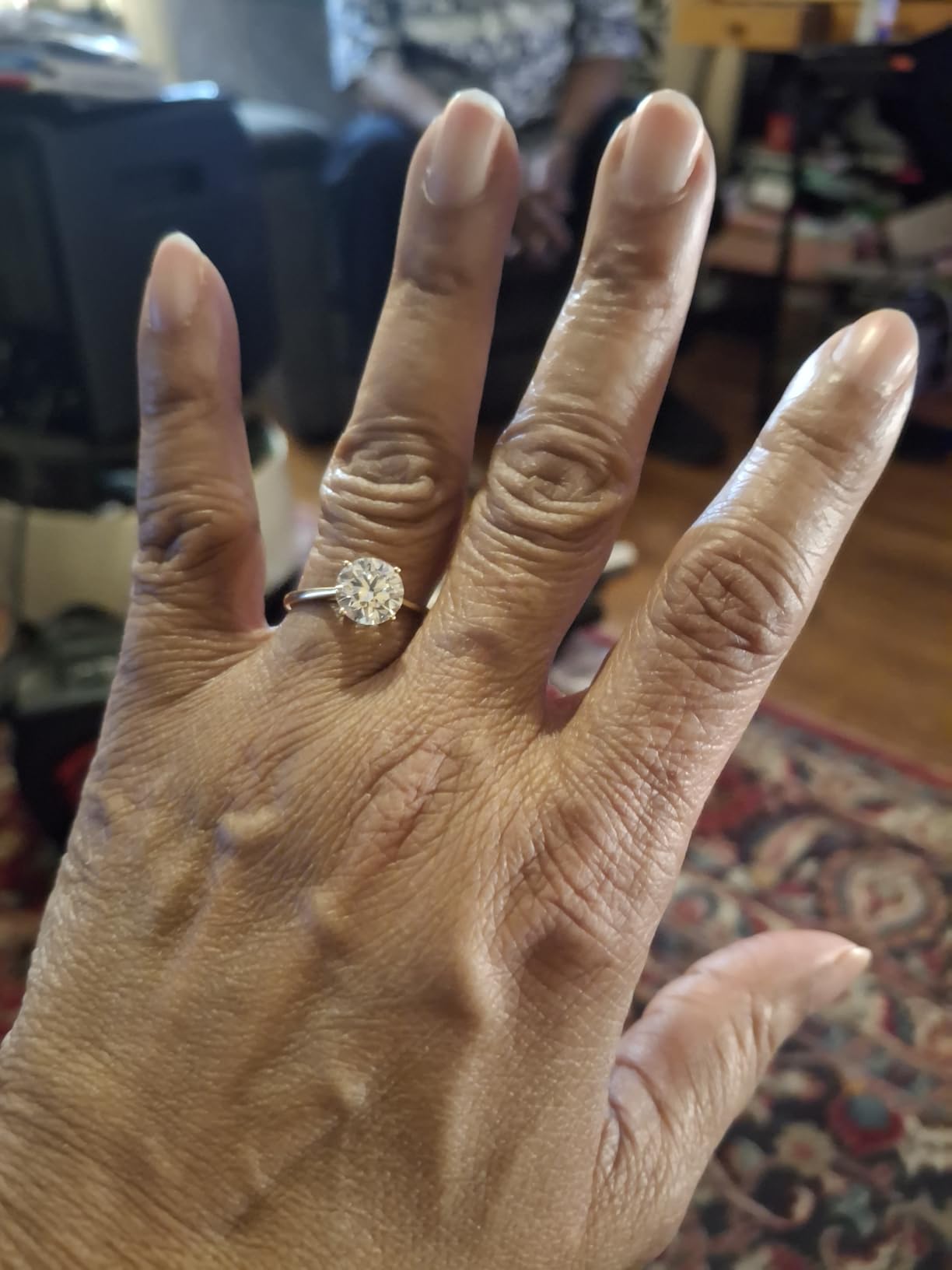 IGI Certified LAB Grown Diamond Engagement Rings in 14K Yellow Gold | 0.5 to 3 Carat, D E F Color, VVS1-VS1 Clarity, 4 Prong, Round Cut, Solitaire, Anniversary Wedding Promise Rings for Her customer photo 1