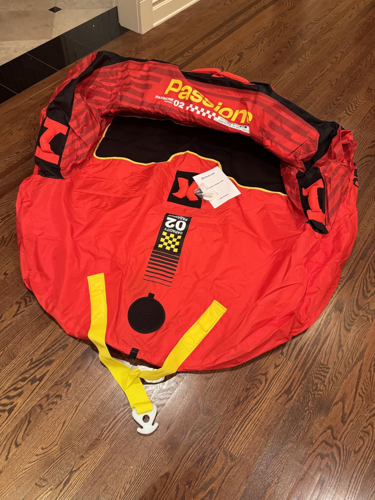 PEAKFLOW Towable Tube, Boat Tube, 1-3 Person, Tubes for Boating, PVC Liner and Full Nylon Cover, Lake & Ocean Fun customer photo 1
