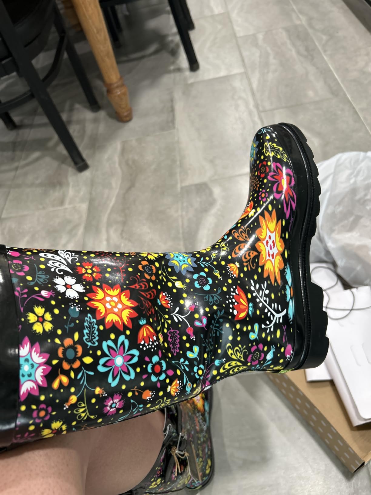 Western Chief Women's Tall Waterproof Rain Boot Outdoor Garden Shoes customer photo 1