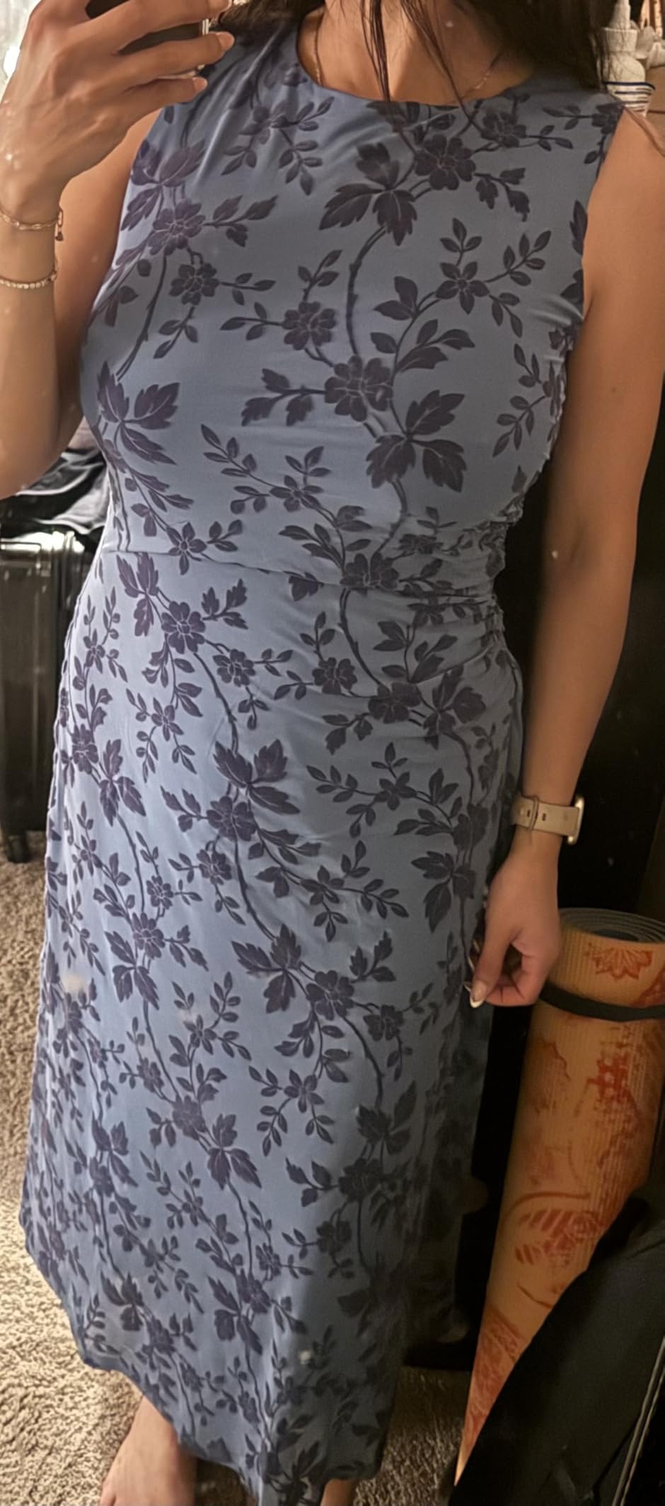 Women's Summer Sleeveless Floral Bodycon Wedding Guest Dresses customer photo 1