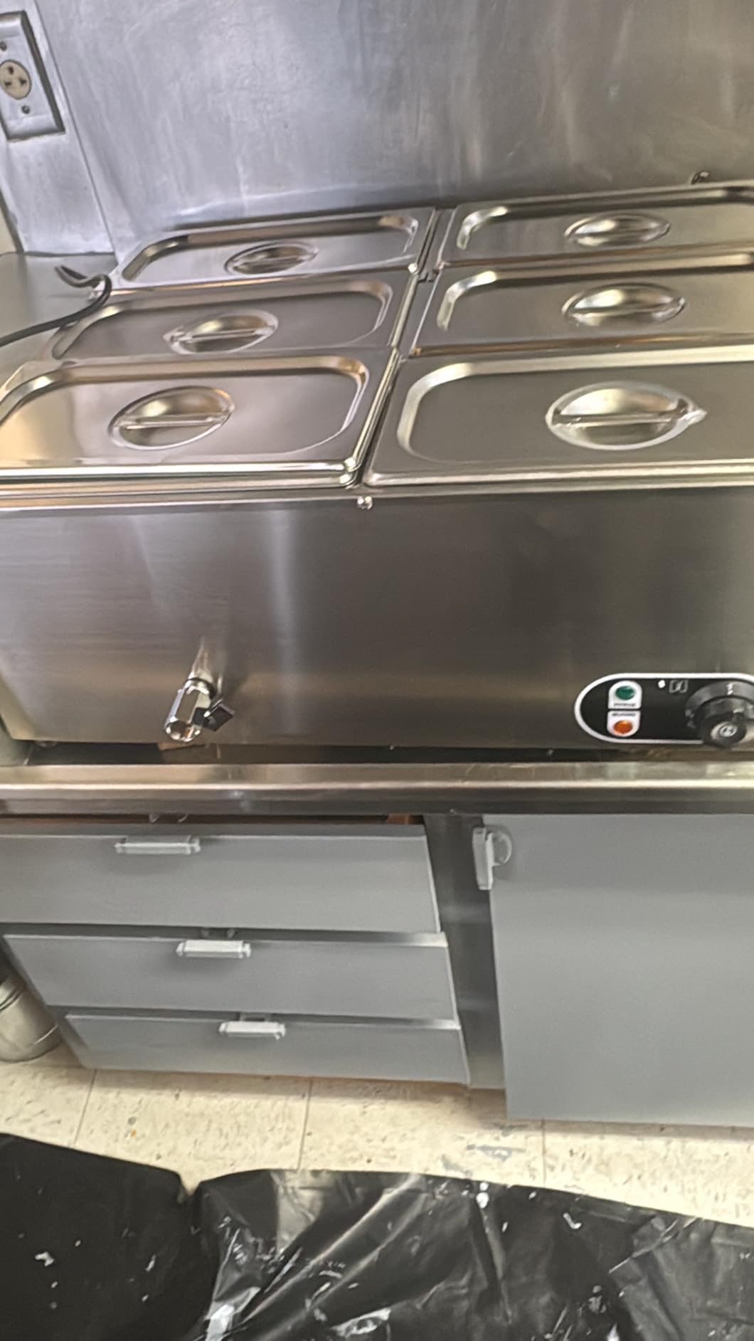 Commercial Food Warmer 48 Qt Stainless Steel Steam Table Countertop Buffet Warmer, 6-Pan 1500W Electric Bain Marie Food Warmer with Adjustable Temperature for Restaurants, Catering, Hotels customer photo 1