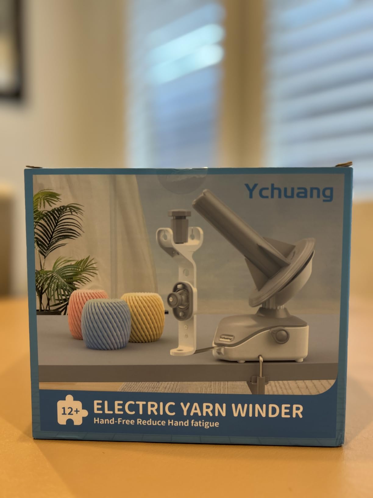 Electric Yarn Winder, 10oz Large Capacity Auto Yarn Spinner | Stepless Speed & Strong Tension, Compact Wool Winder for Knitting Crocheting, Yarn Cake Maker (White) customer photo 1