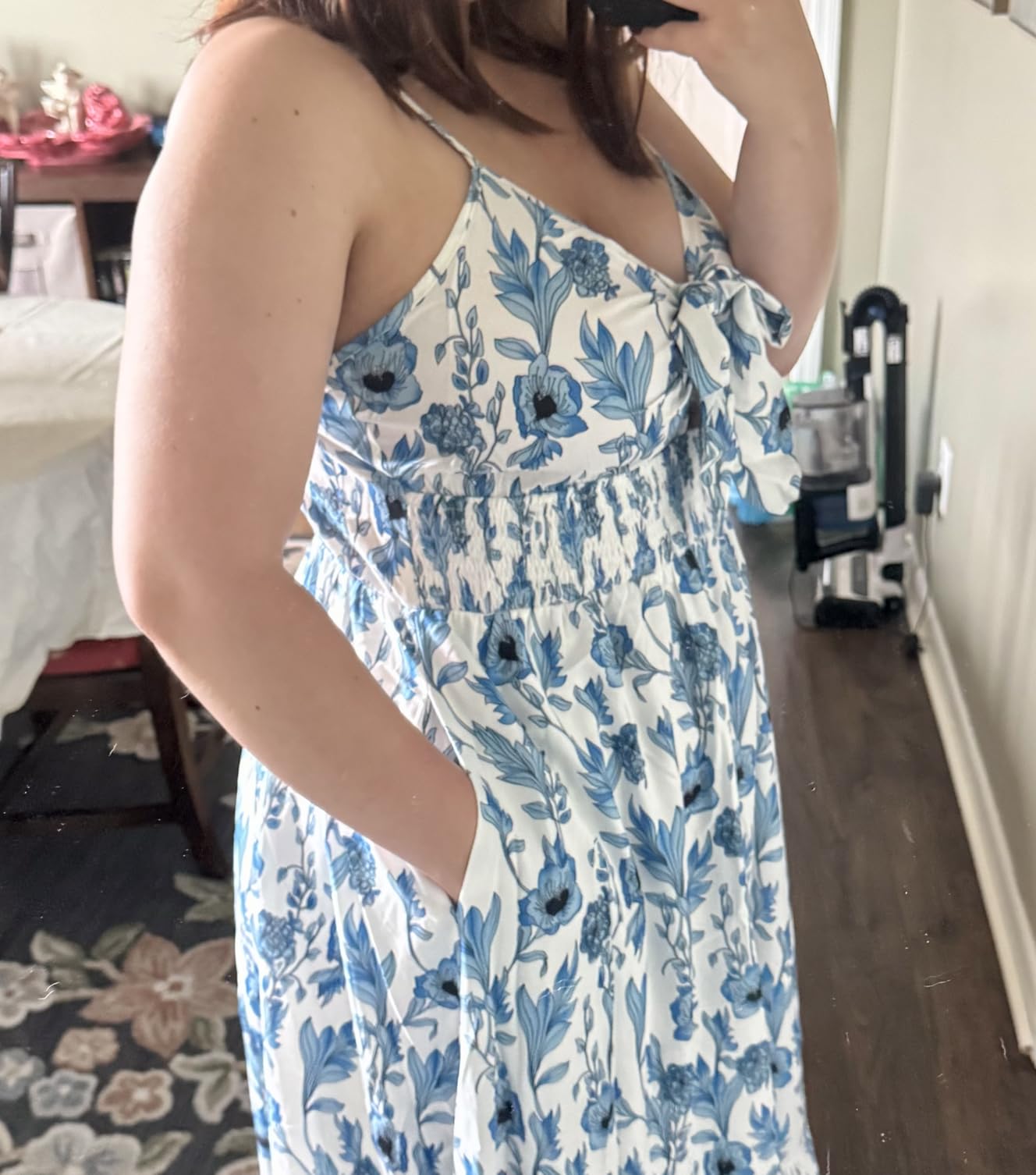 GRACE KARIN Womens Summer Maxi Floral Beach Dresses 2026 | Pocket Long Casual Flowy Boho Vacation Dress Spring Wedding Guest A Line Sleeveless Spaghetti Strap Tropical Sundresses customer photo 1