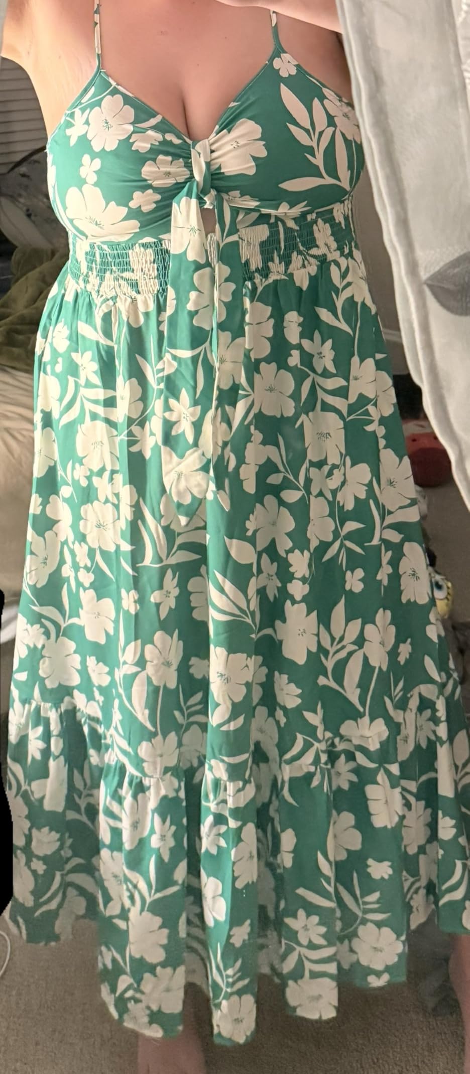GRACE KARIN Womens Summer Maxi Floral Beach Dresses 2026 | Pocket Long Casual Flowy Boho Vacation Dress Spring Wedding Guest A Line Sleeveless Spaghetti Strap Tropical Sundresses customer photo 2