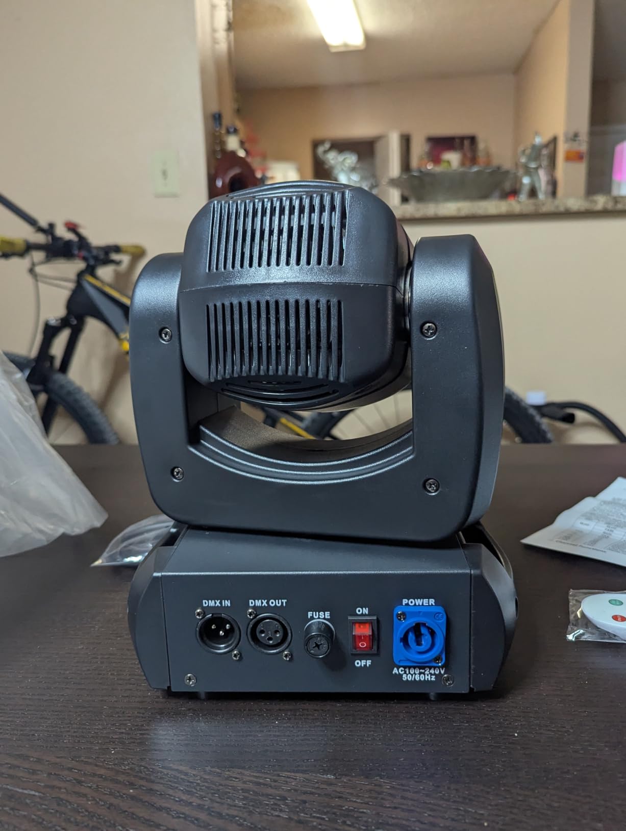 MINGJIE 120W Moving Head Stage Light, DMX512 DJ Beam Light with Remote | 110000Lux High Brightness, 18-Facet Prism, 8 Gobos & 8 Colors, Sound Activated LED Beam Effect For Clubs & Stage Shows customer photo 1