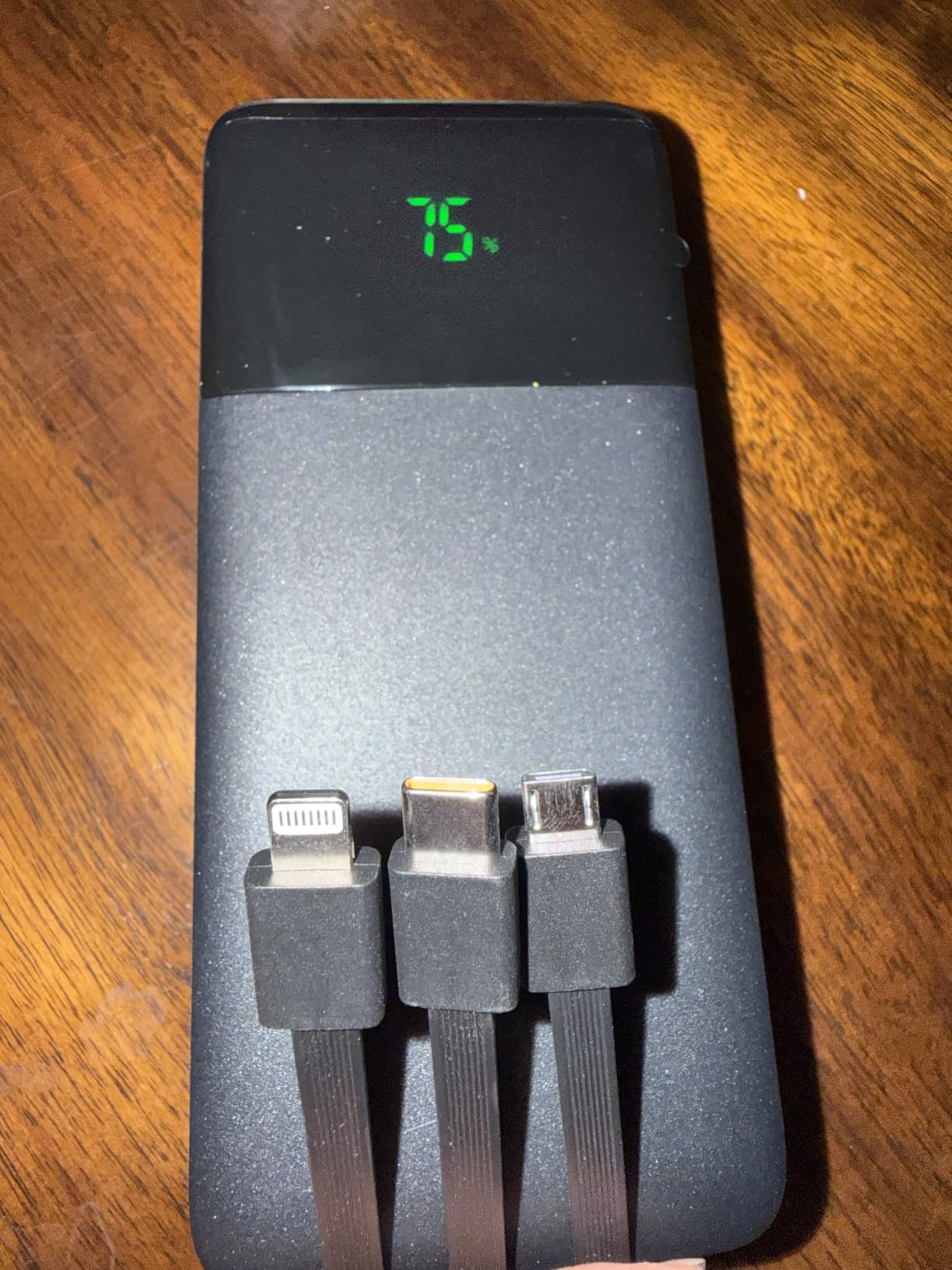4-in-1 Portable Charger With Built-in Wall Plug & USB-C Cables, 10800mAh Power Bank with iWatch Charger, QC4.0+PD 25W Fast Charging Battery Pack customer photo 2