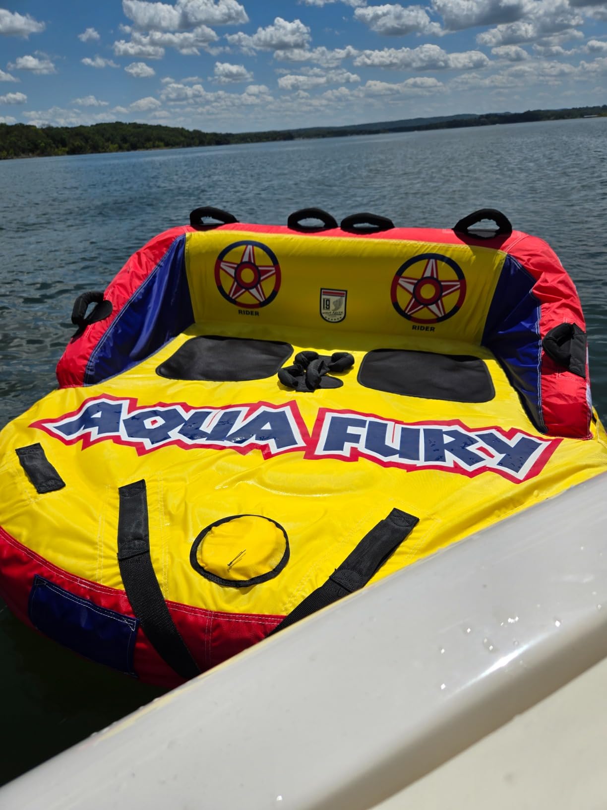 Towable Tubes for Boating, Boat Tube for Tubing, Towables Boats Inflatable Tube, Towable Rider Deck with Full Nylon Cover for Water Sports customer photo 1