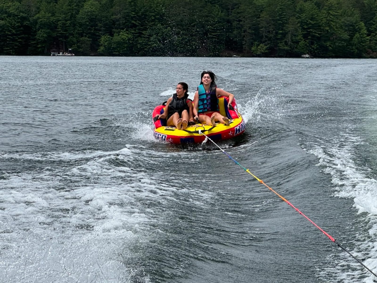 Towable Tubes for Boating, Boat Tube for Tubing, Towables Boats Inflatable Tube, Towable Rider Deck with Full Nylon Cover for Water Sports customer photo 2