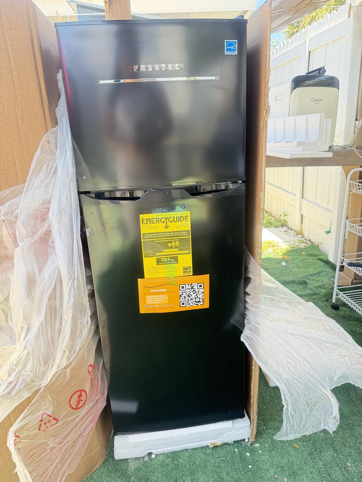 4.7 Cu.Ft Small Refrigerator with Freezer, Small Fridge with Top Freezer, for Dorm, Bedroom, Apartment, and Office, Double Door, black customer photo 1