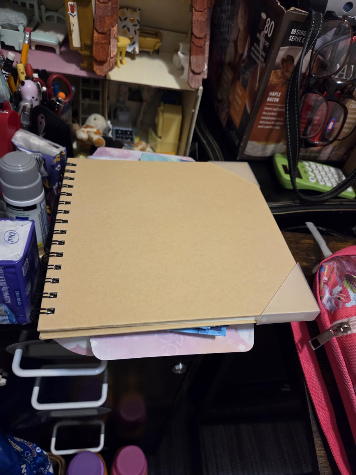 popotop 8x8 Inch Scrapbook Photo Album, 60 Page Decorative Kraft Paper Book for 4x6 Pictures, DIY Memory Photo Albums as Gifts for Wedding Baby Christmas School Family customer photo 1