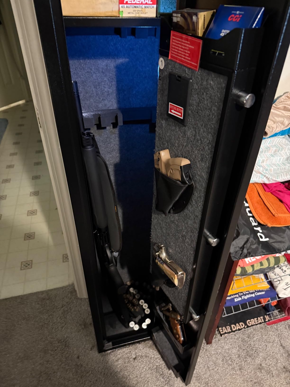 INTERGREAT 20 Rifle Gun Safe, Keypad Gun Safe for 10-16 Rifles and 4 Pistol Storage Pockets, 21