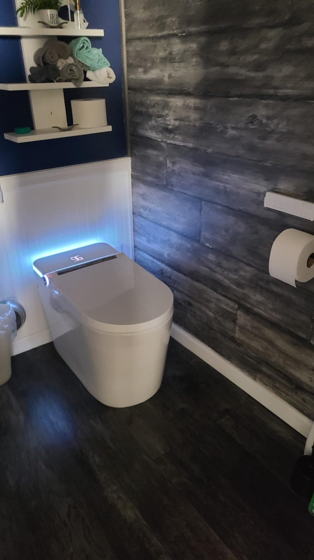 Smart Toilet with Bidet Built In, Heated Seat & Dual Auto Flush, Foot Sensor, Tankless Modern Elongated Electric Toilet with Warm Water Wash, Air Dryer, LED Display & 1000g MaP Flush, 1.28 GPF customer photo 2