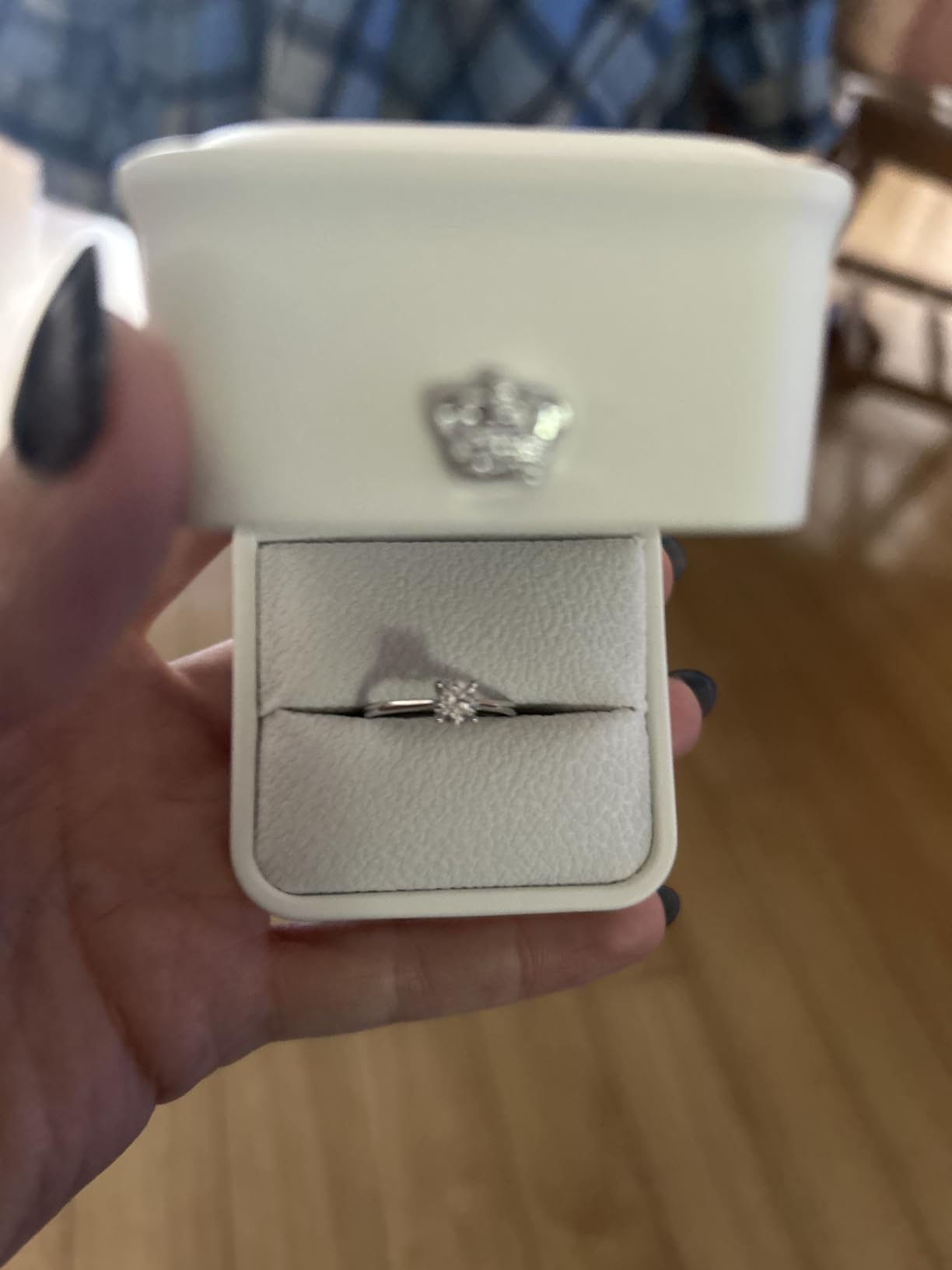 IGI Certified LAB Grown Diamond Engagement Rings in 14K White Gold | 0.5 to 3 Carat, D E F Color, VVS1-VS1 Clarity, 4 Prong, Round Cut Solitaire, Anniversary Wedding Promise Rings for Her customer photo 1