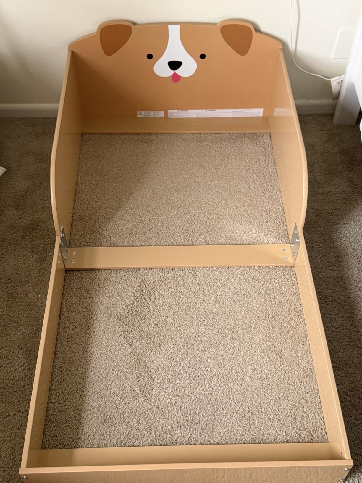 Delta Children Unicorn Wood Floor Toddler Bed with Reusable Stickers, Purple customer photo 1