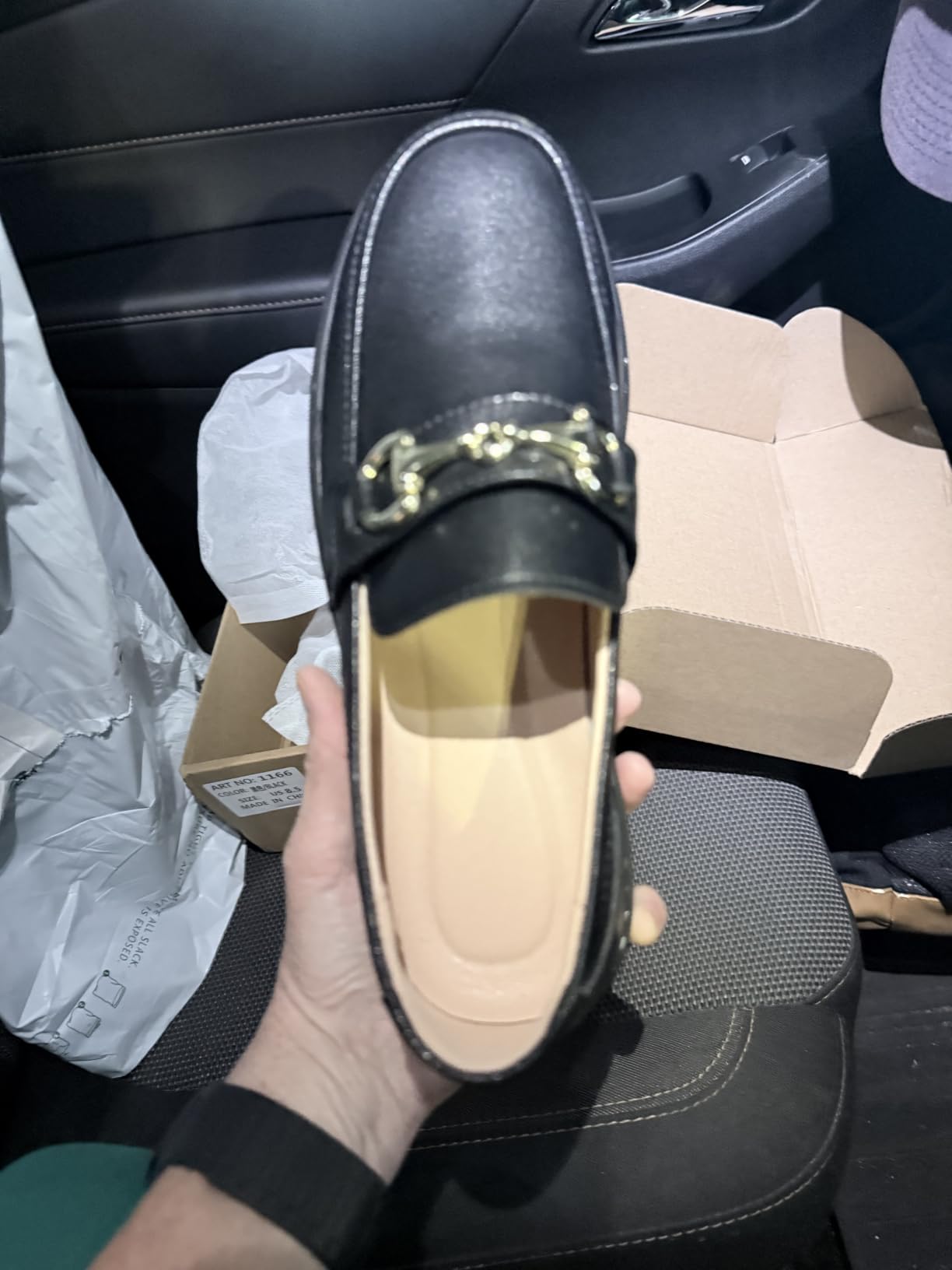 Women's Genuine Leather Penny Loafers with Arch Support Memory Foam Slip-Ons for Casual Walking - Flat Comfortable Driver customer photo 1