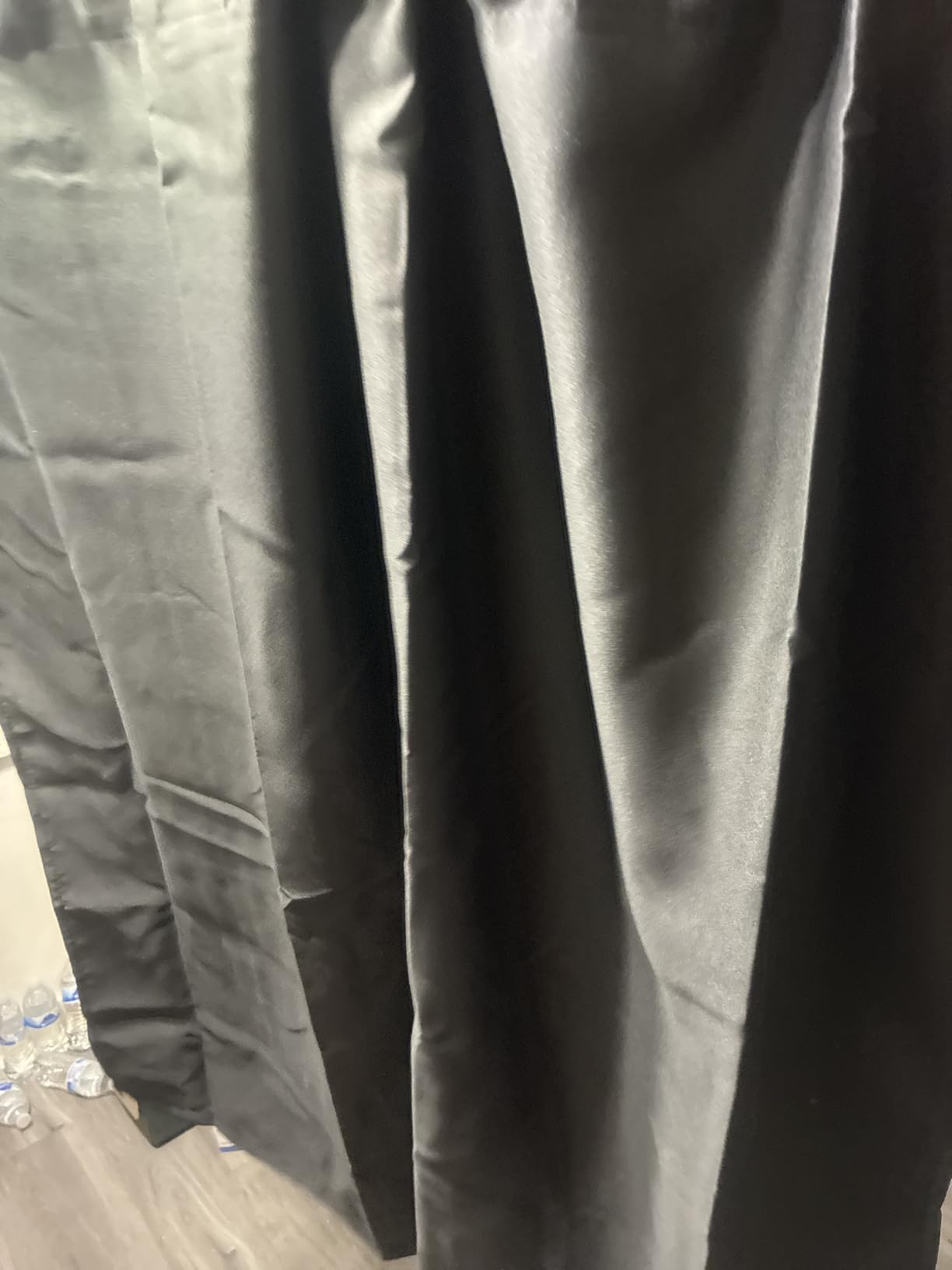 PONY DANCE Extra Long Blackout Curtains 108 inches Long for Bedroom | 9 FT Rod Pocket Back Tab Room Darkening Noise Reducing Drapes for Living Room Windows, W 52 x L 108 inch, Black, 2 Panels customer photo 2