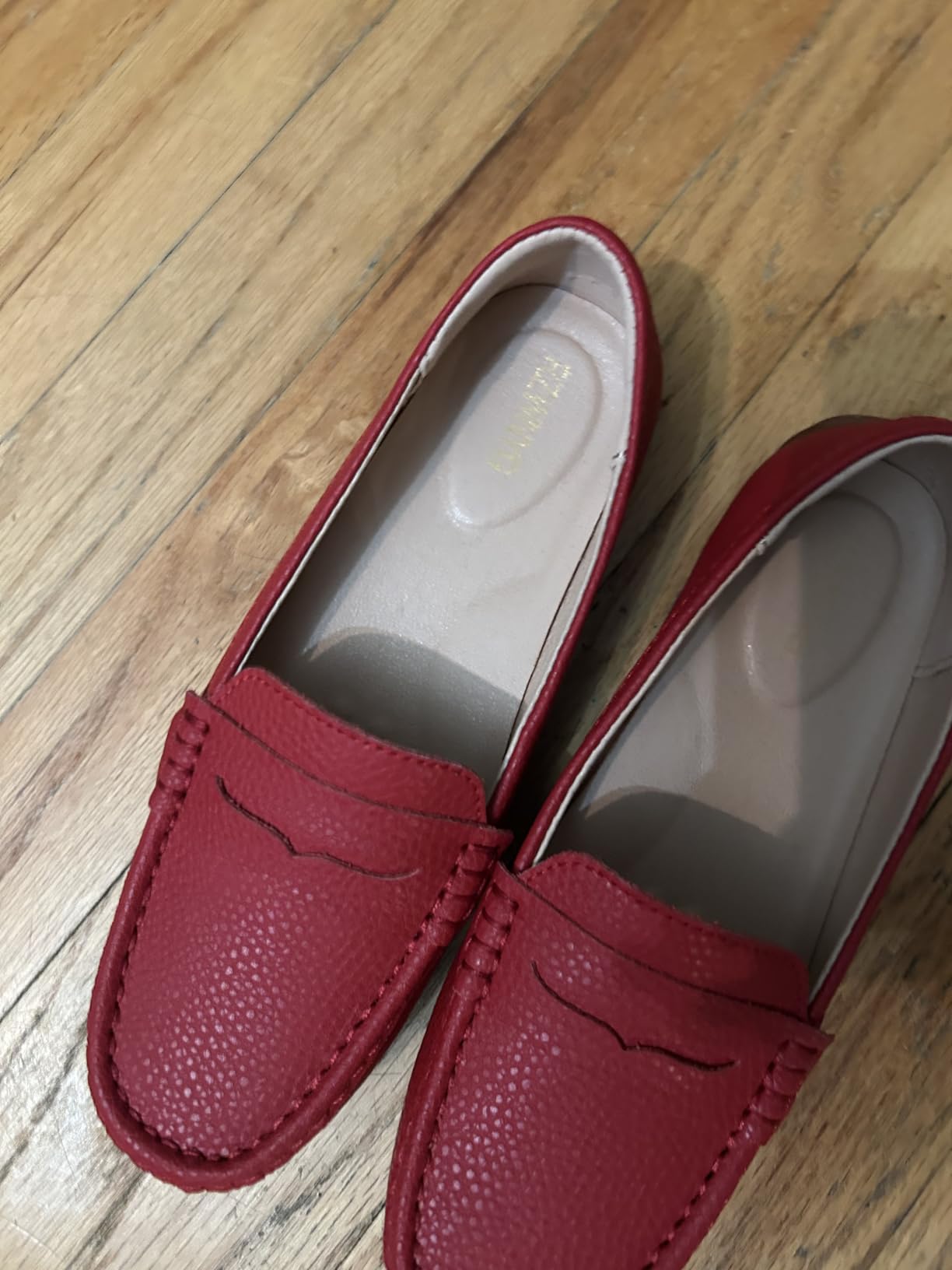 Women's Leather Penny Loafers Comfortable Slip On Casual Shoes Business Dress Shoes Lightweight Walking Flats Driving Mocs Boat Shoes for Women customer photo 2