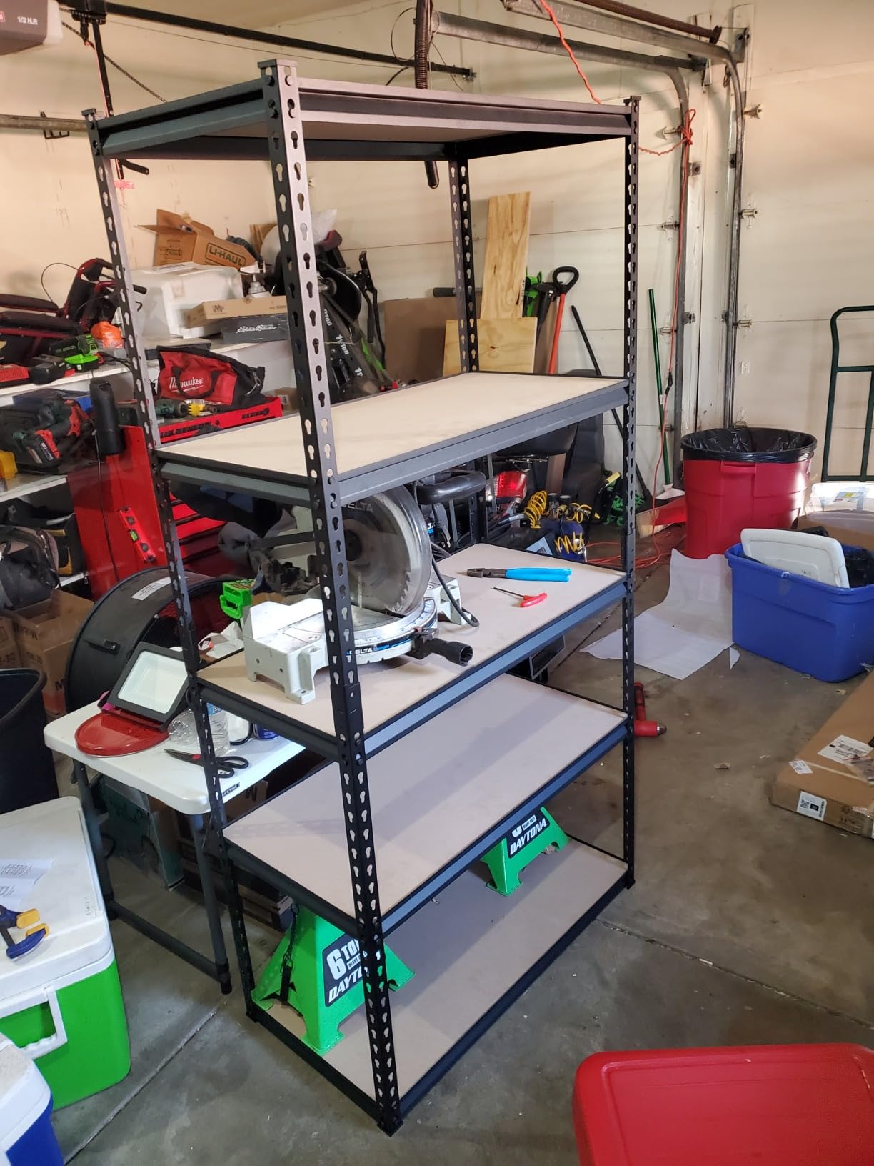 VEVOR Garage Shelving, 5-Tier Adjustable Storage Shelves, 3000 lbs Heavy Duty Garage Shelves, Metal Utility Rack Shelf for Garage Workshop Warehouse Basement, 59.49