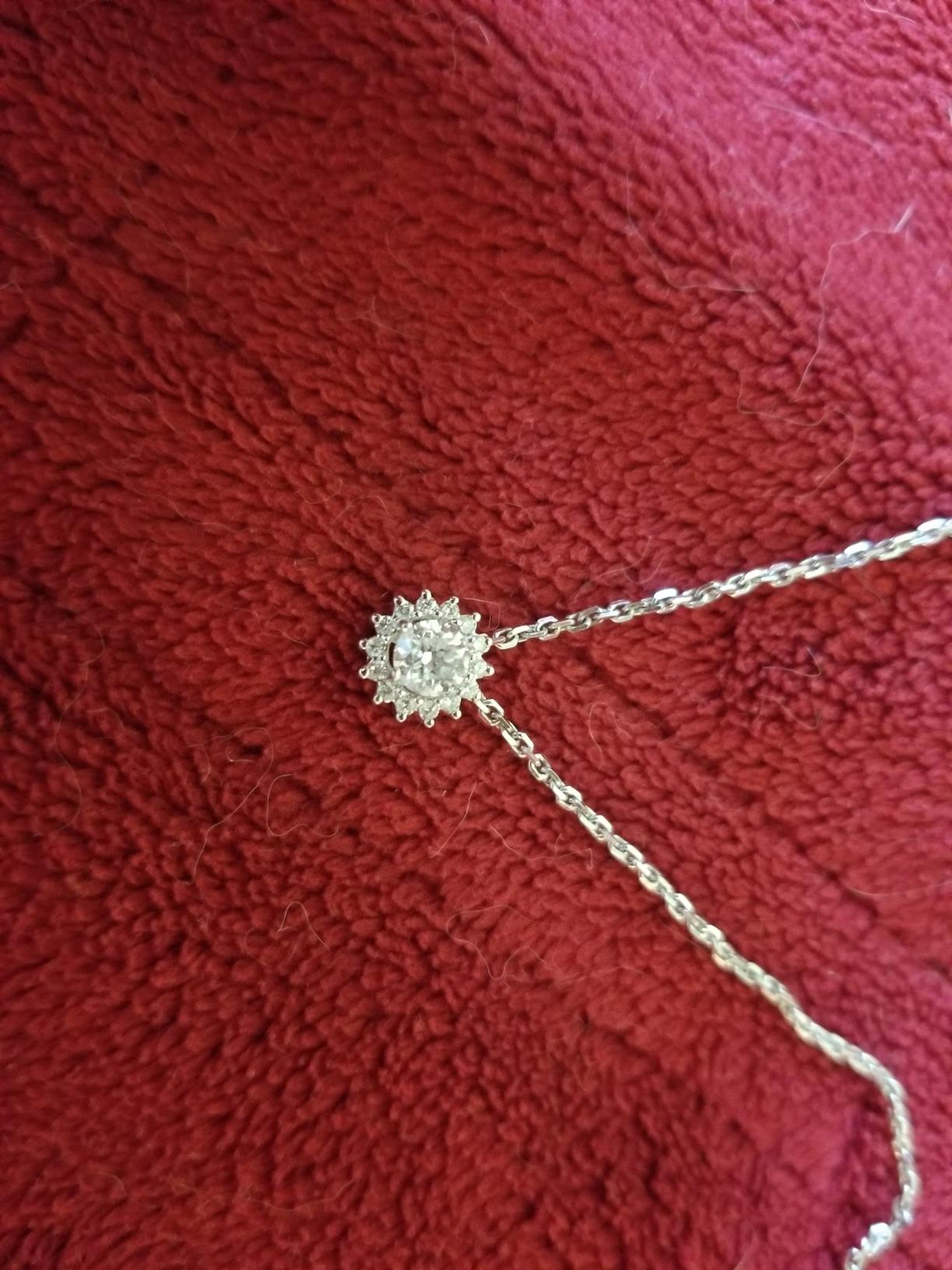 Privosa - Lab Grown Diamond Solitaire Pendant Necklace in 14K Gold customer photo 1
