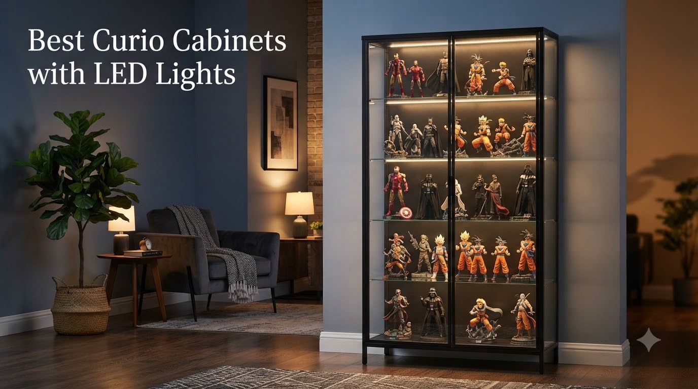 Best Curio Cabinets with LED Lights