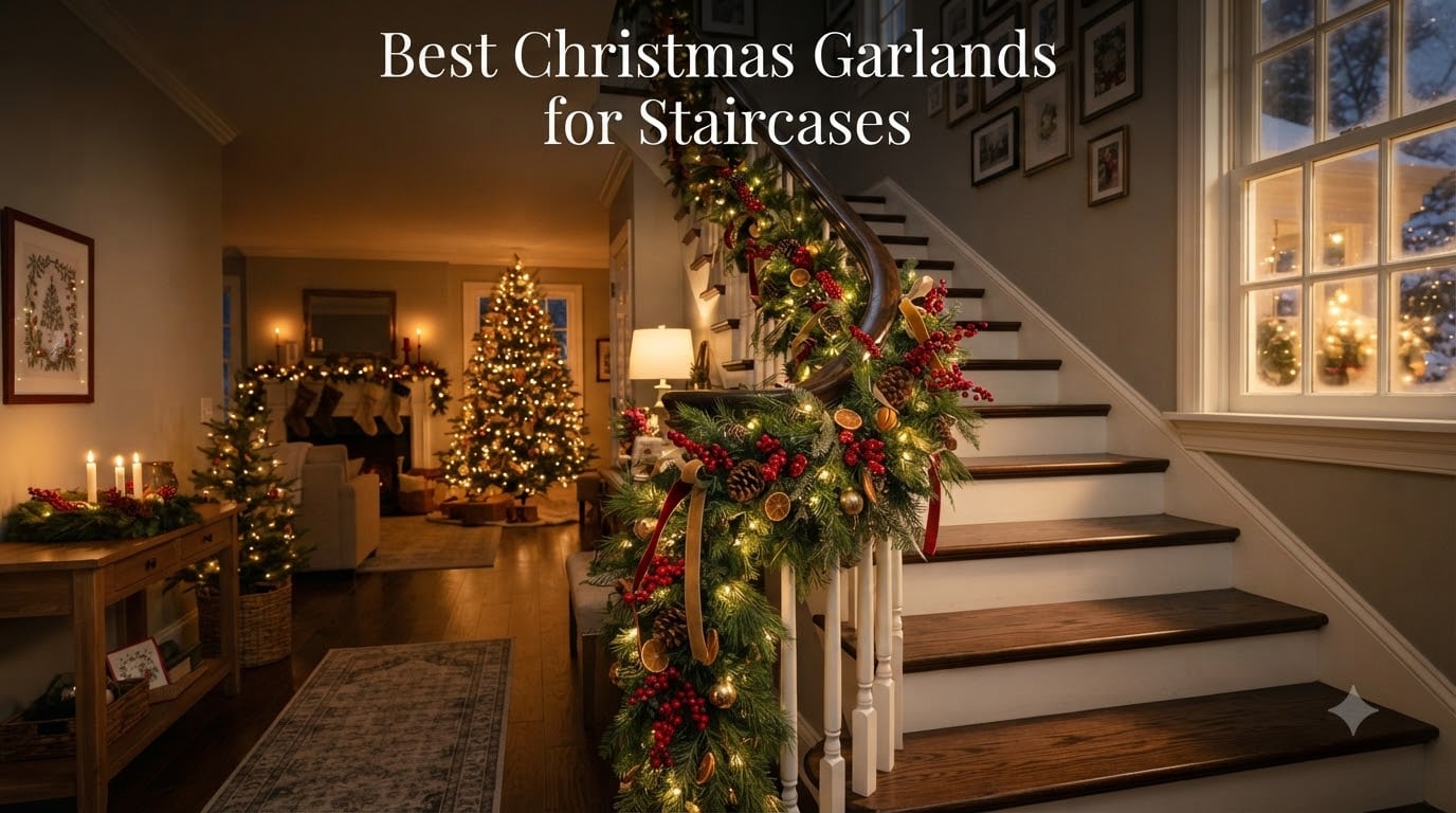 Best Christmas Garlands for Staircases