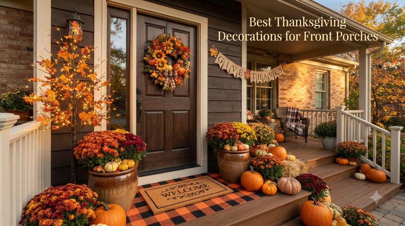 Best Thanksgiving Decorations for Front Porches