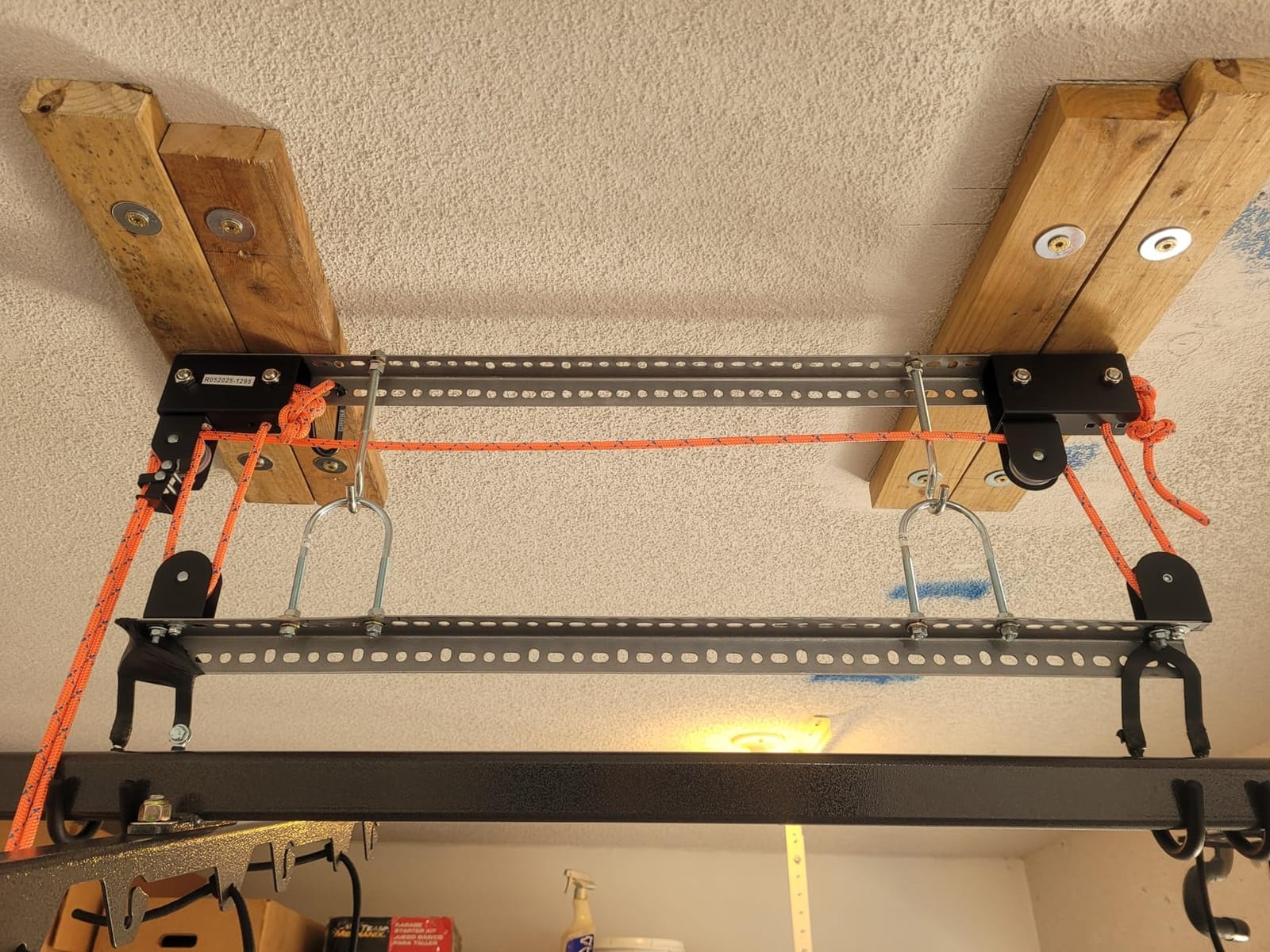 RAD Sportz Kayak Storage Hoist - Overhead Pulley System with 125lb Capacity for Canoes, Bikes, Ladders, and More - for up to 12-Foot Ceilings customer photo 2