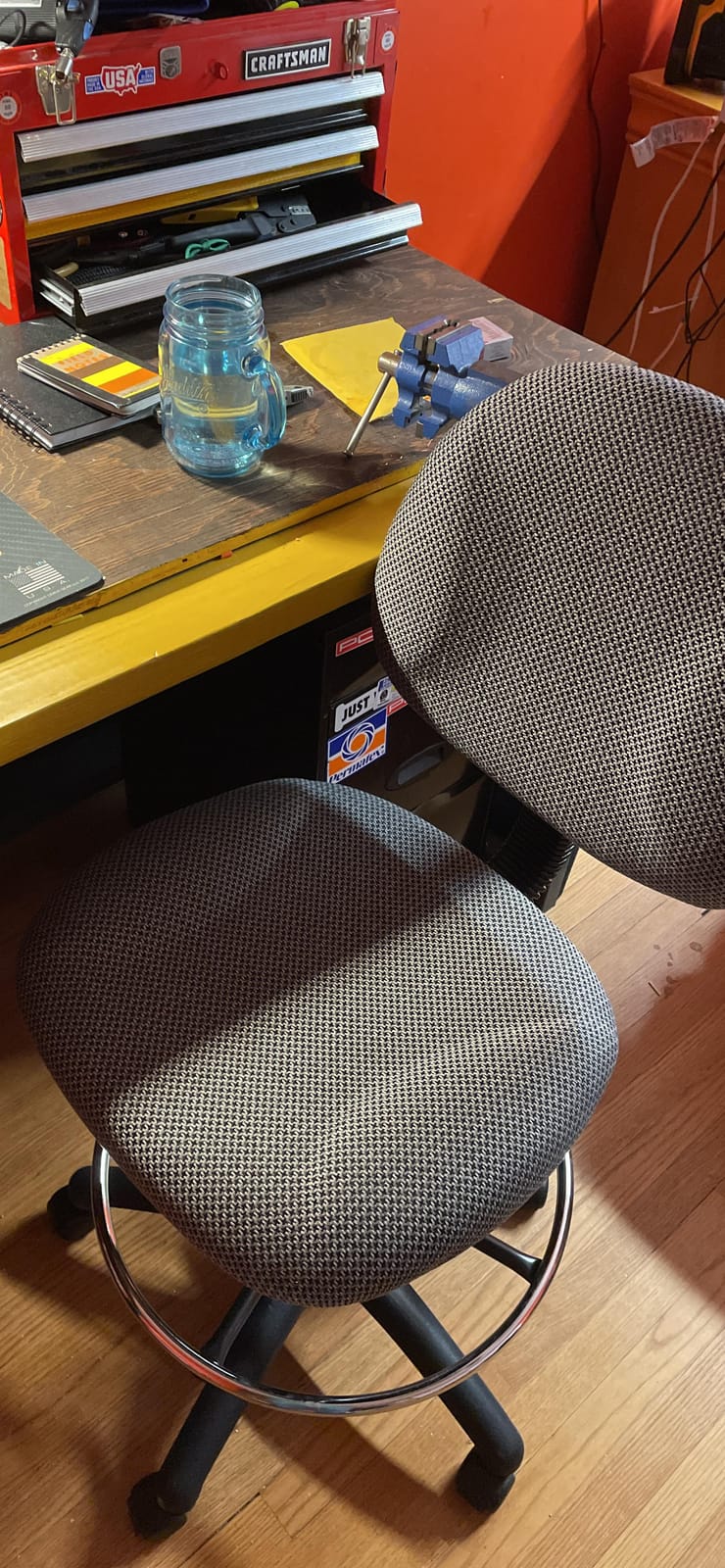 Boss Office Products B1615-BK Ergonomic Works Drafting Chair Without Arms in Black, Mid-Back customer photo 1