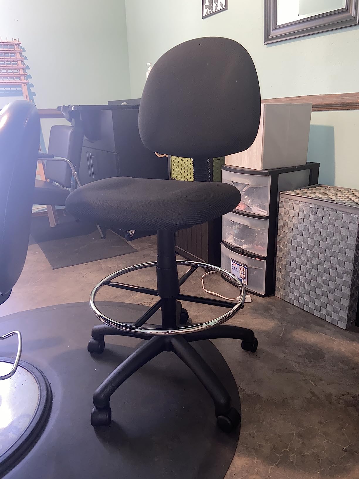 Boss Office Products B1615-BK Ergonomic Works Drafting Chair Without Arms in Black, Mid-Back customer photo 2