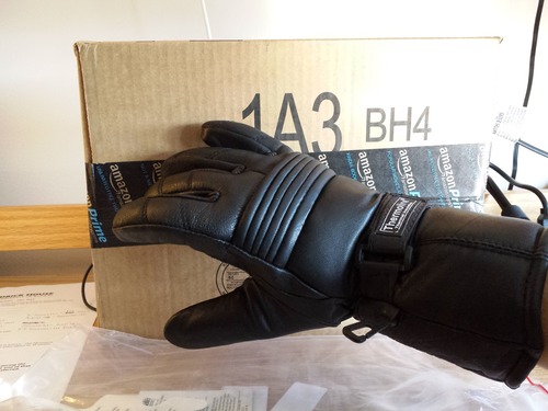 Jackets 4 Bikes Winter Motorcycle Gloves, Premium Biker Sheep Leather Thinsulate Warm Cold Weather Water Resistance Windproof Gauntlet for Men and Women customer photo 2