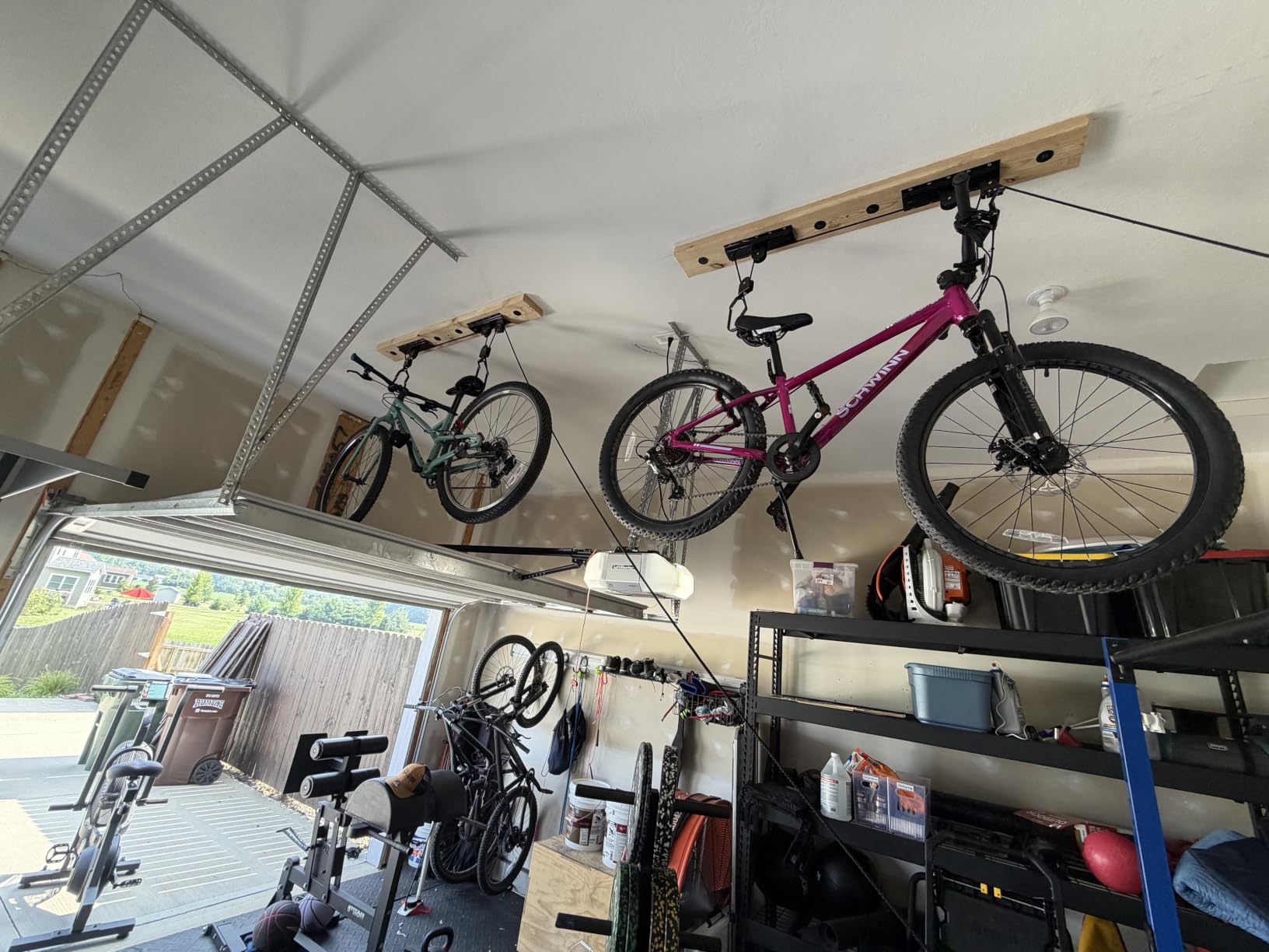RAD Sportz Bicycle Hoist 2-Pack Quality Garage Storage Bike Lift with 100 lb Capacity Even Works as Ladder Lift Premium Quality customer photo 2