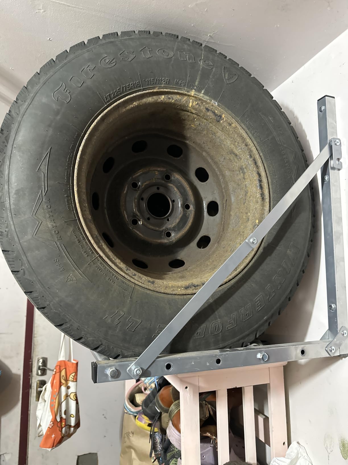 HyLoft Wall-Mounted Folding Tire Storage Loft Rack customer photo 2
