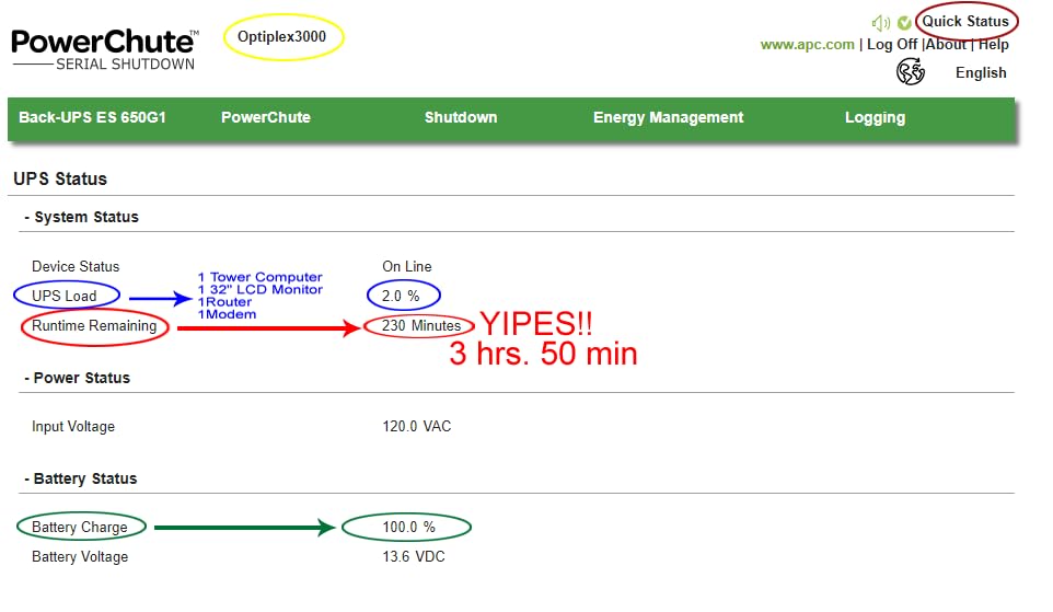 APC Battery Backup 650VA/390W Uninterruptible Power Supply for PC, BE650G1 customer photo 2