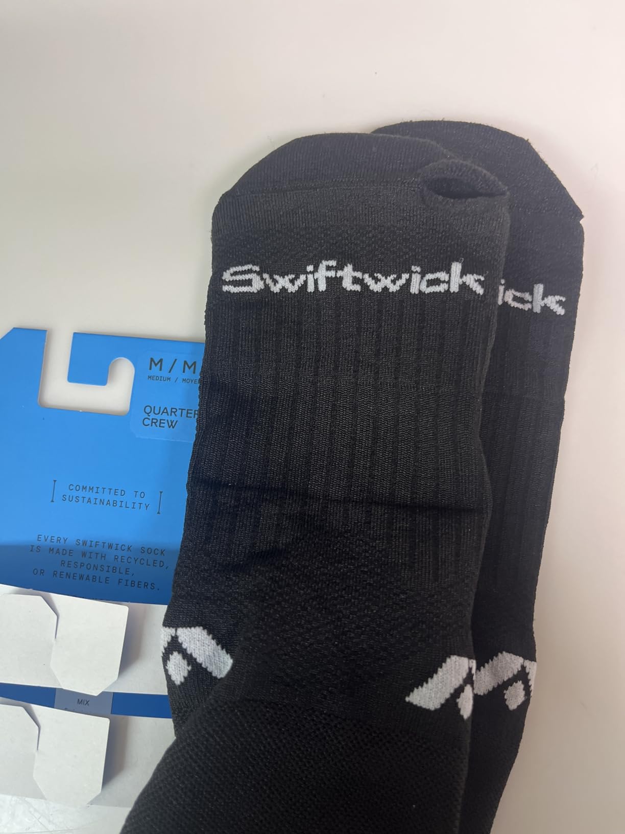 Swiftwick ASPIRE Quarter Crew Socks, Running & Cycling, Men & Women customer photo 2