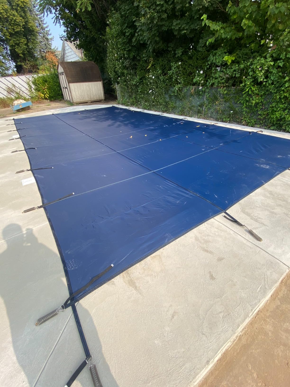 WaterWarden Inground Pool Safety Cover 18' x 36', Rectangle, 15-Year Warranty, UL Classified to ASTM F1346, Triple Stitched for MAX Strength, Abrasion Resistant, Hardware Included, Blue Mesh customer photo 2