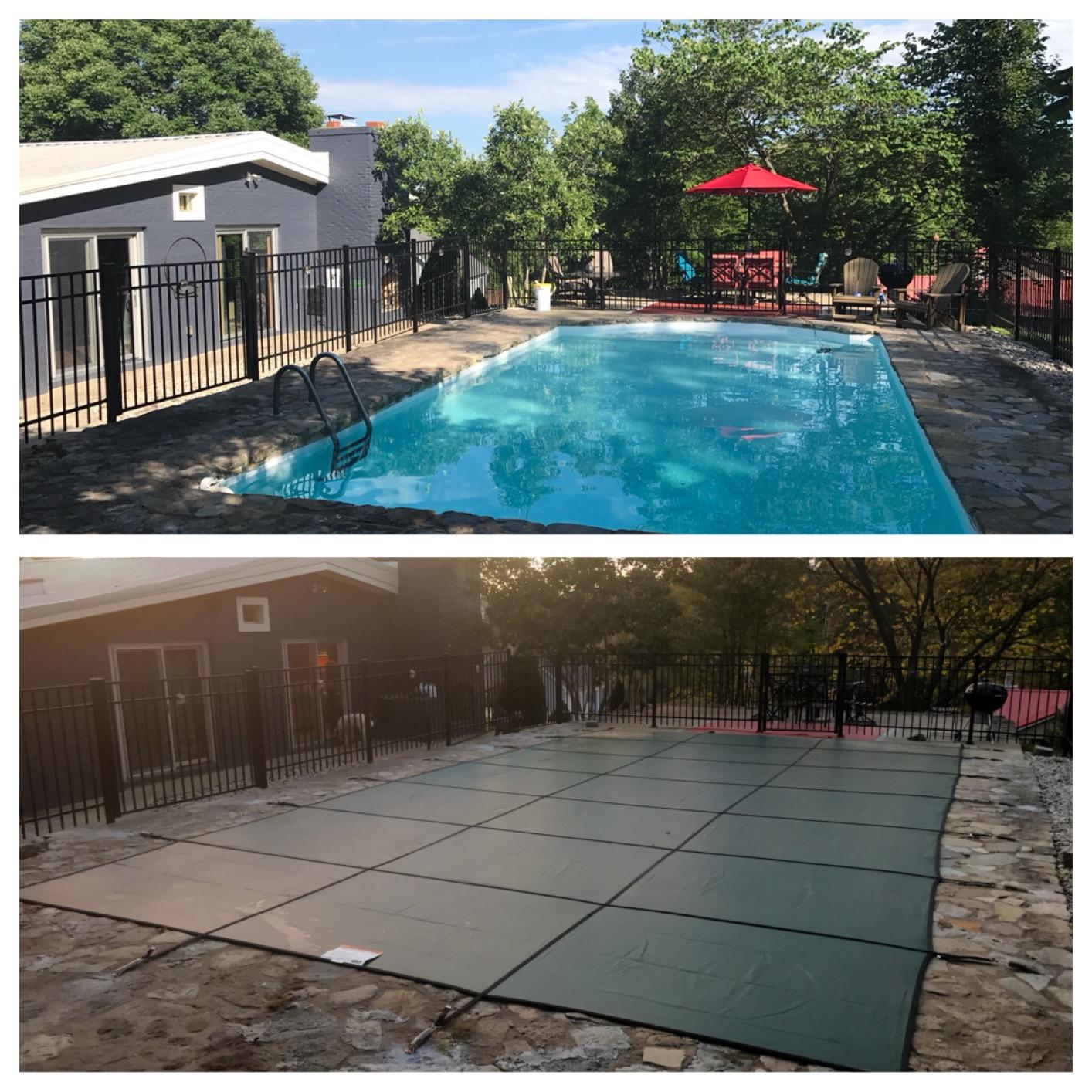 Blue Wave 16-ft x 32-ft Rectangular In Ground Pool Safety Cover - Green customer photo 2
