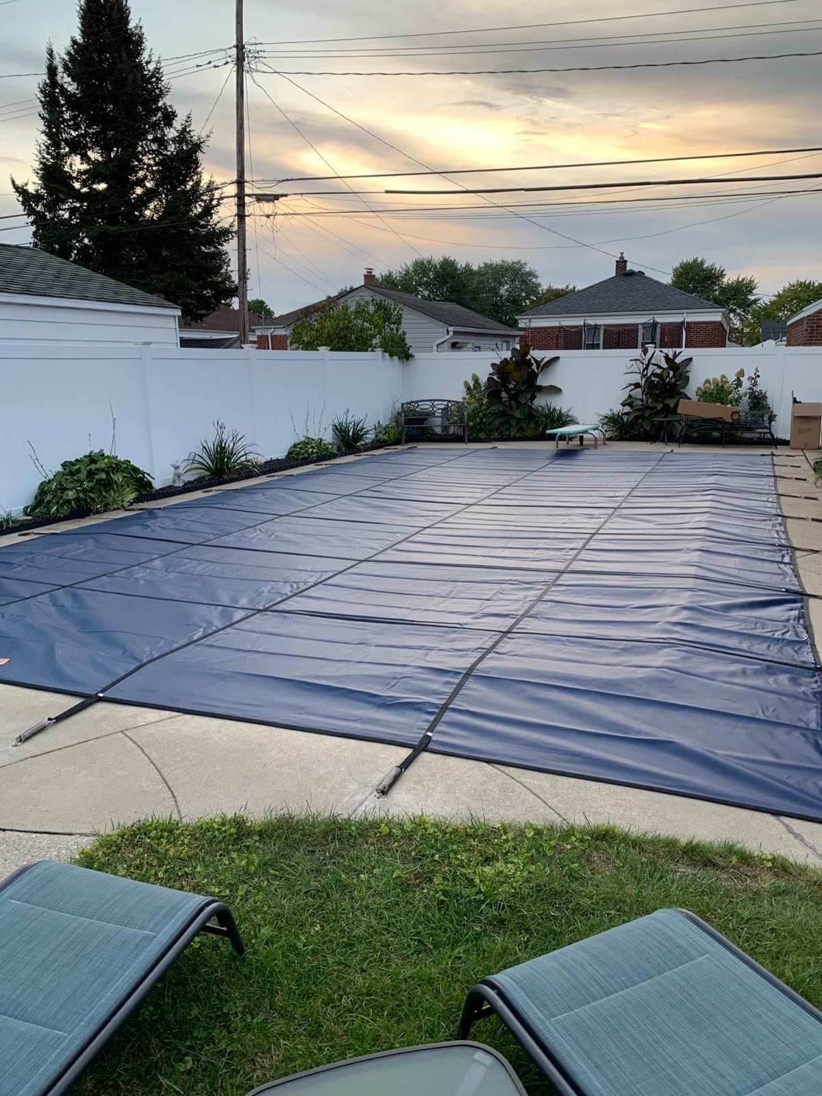 18-Year Mesh 18-ft x 36-ft In-Ground Pool Safety Cover - Blue customer photo 1